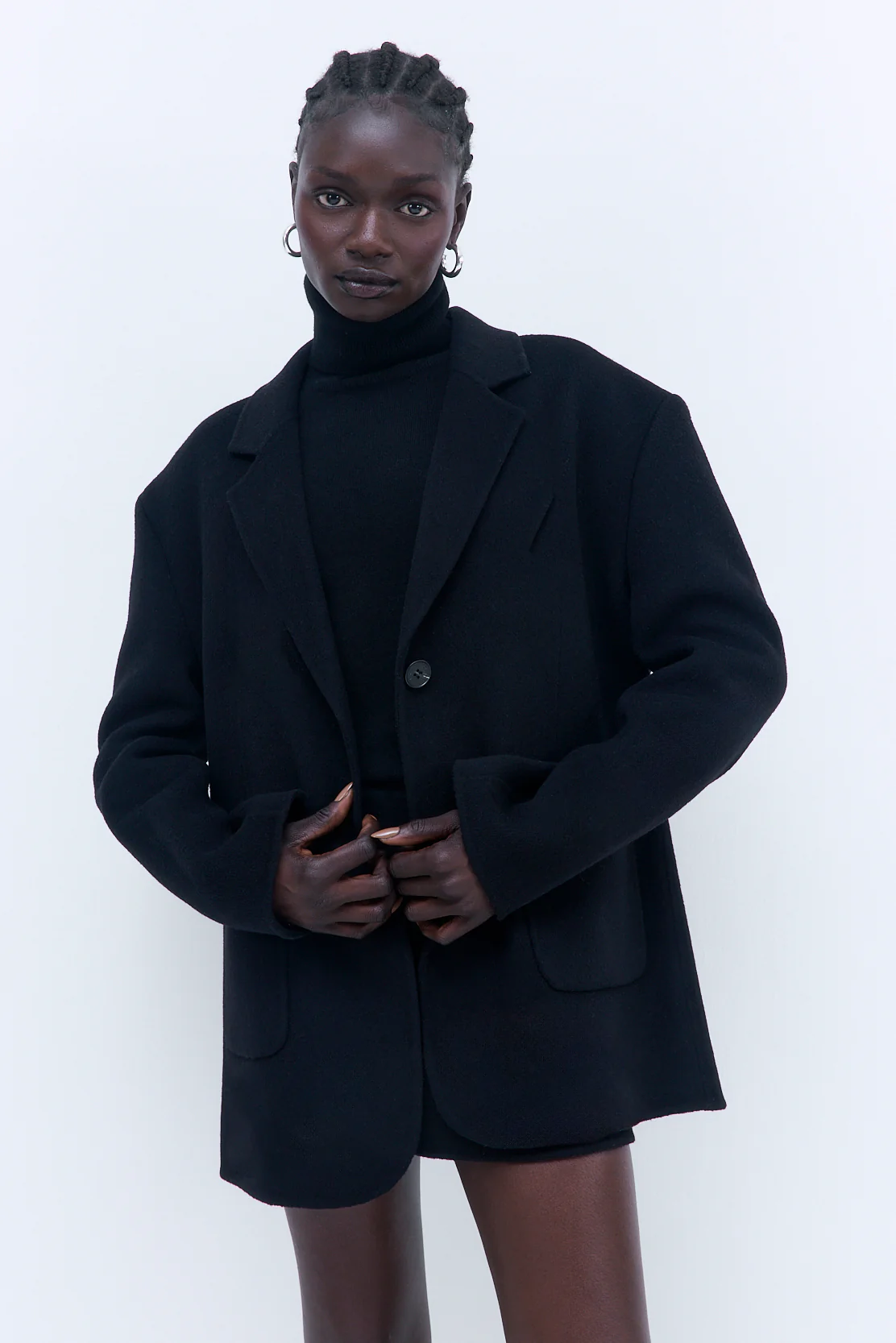 Oversized Double Wool Blazer - Image 3