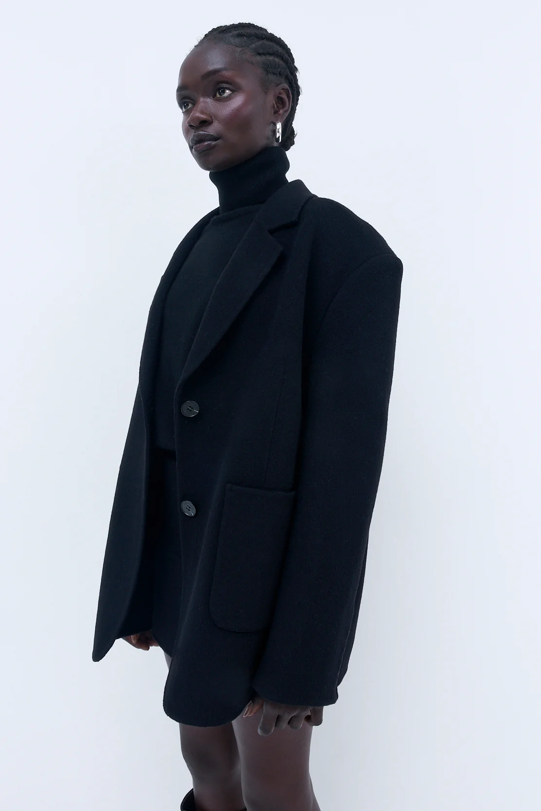 Oversized Double Wool Blazer - Image 4