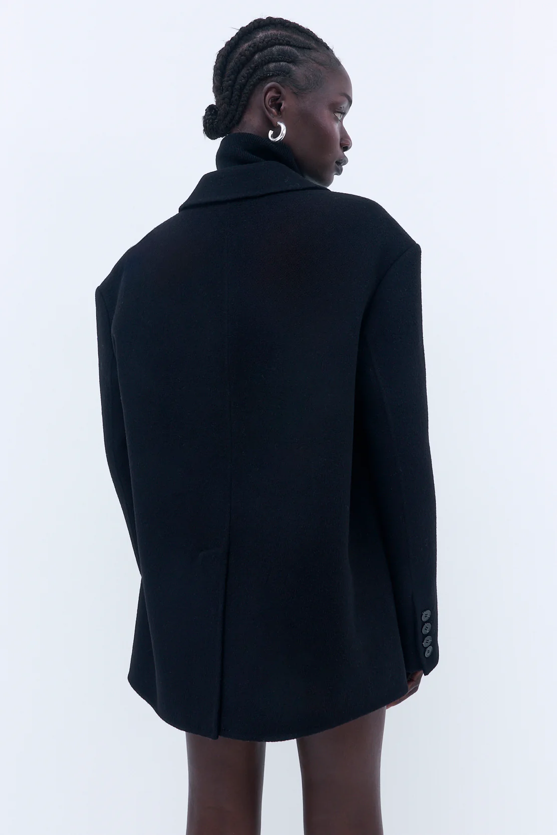 Oversized Double Wool Blazer - Image 5