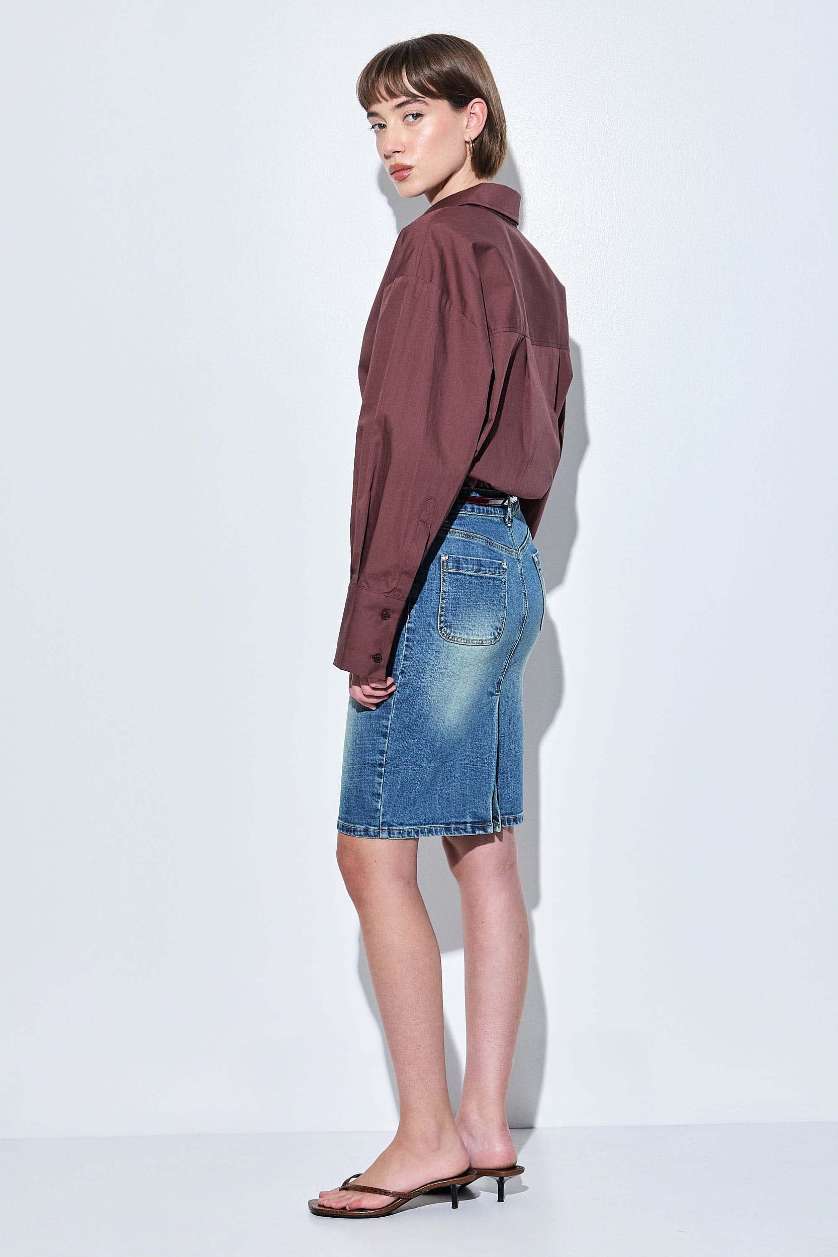 Oversized Poplin Button Down Shirt - Image 5