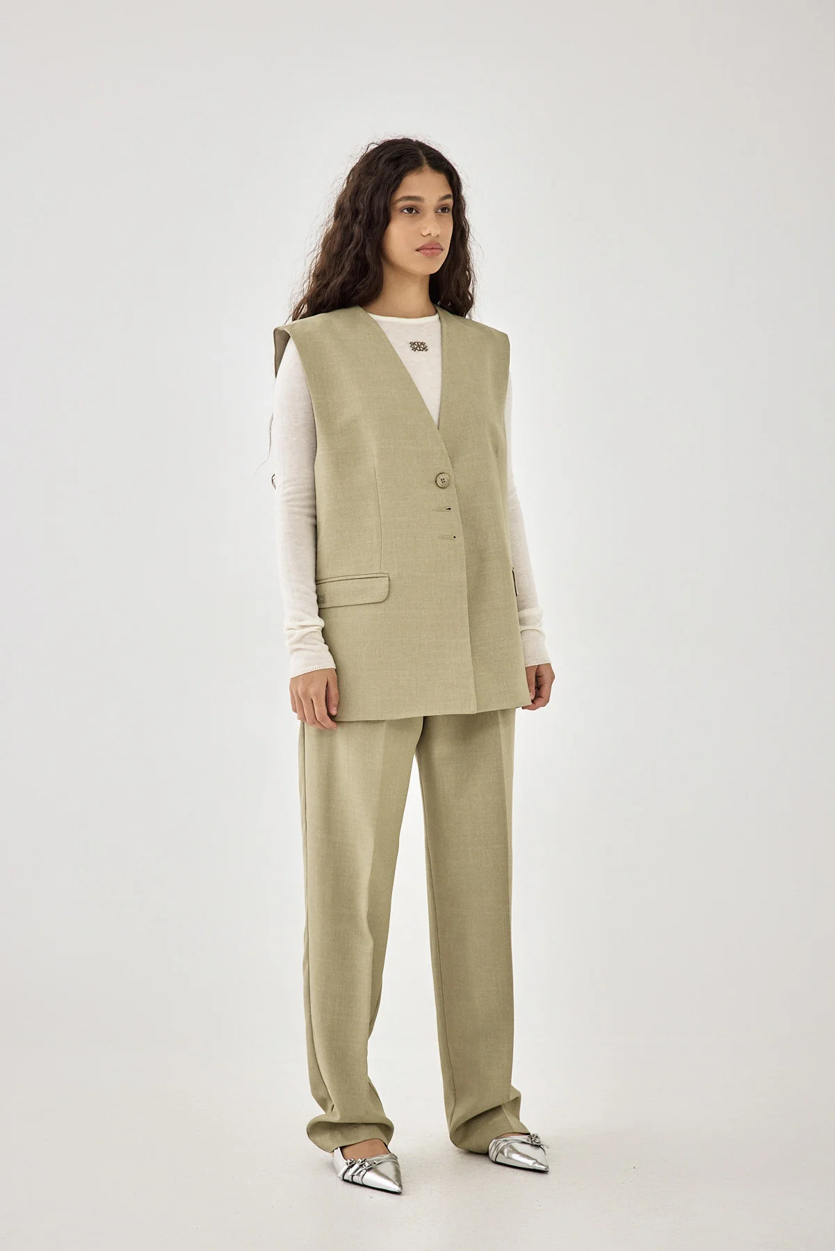 Oversized Tailored Daddy Vest - Image 4