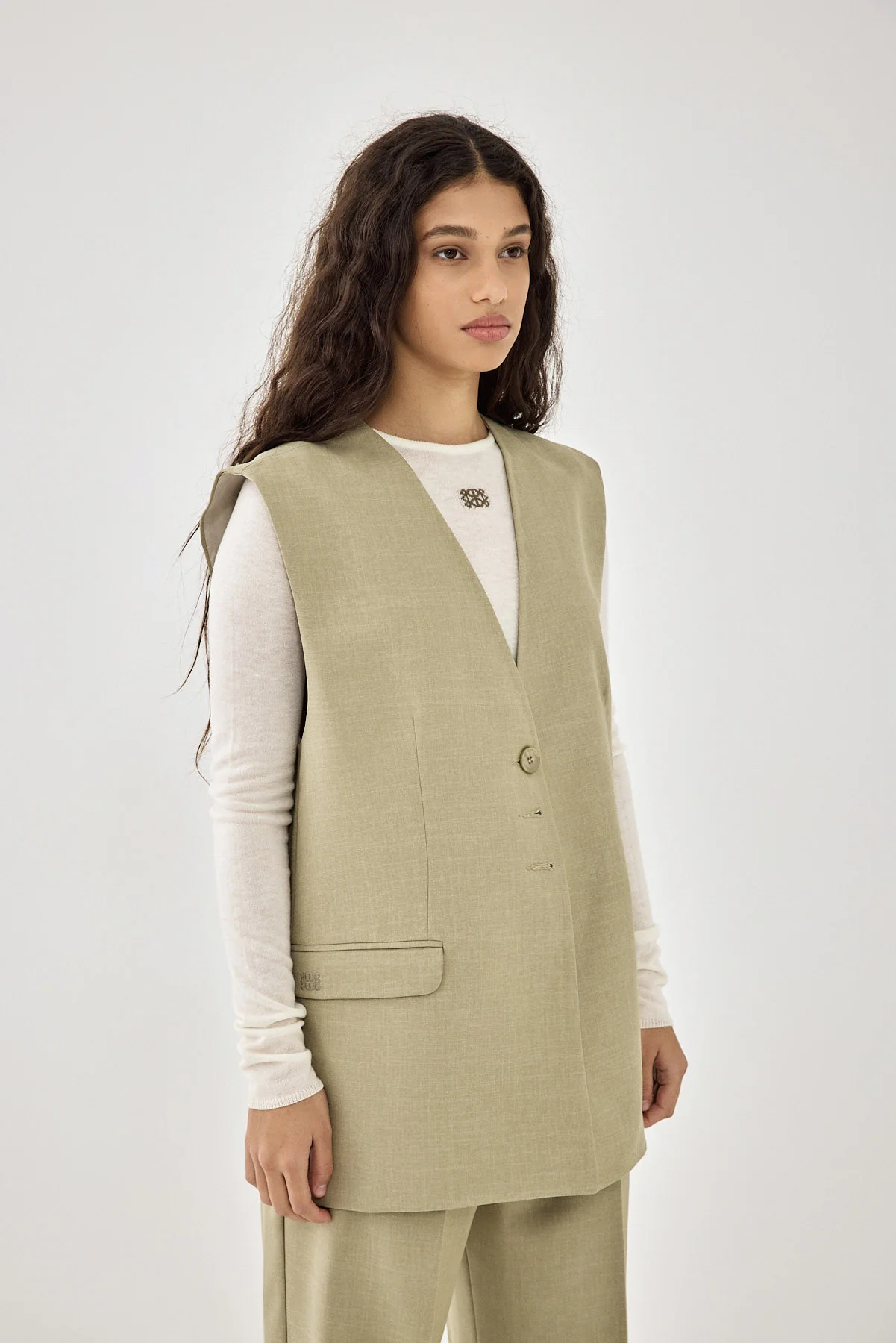 Oversized Tailored Daddy Vest - Image 6