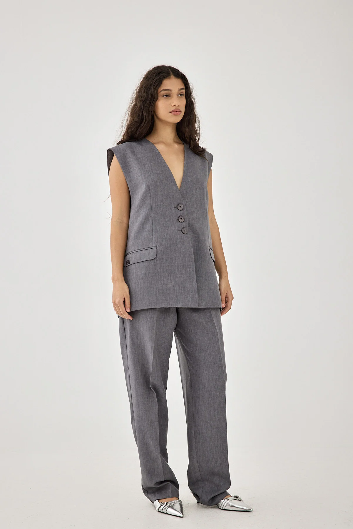 Oversized Tailored Daddy Vest - Image 4