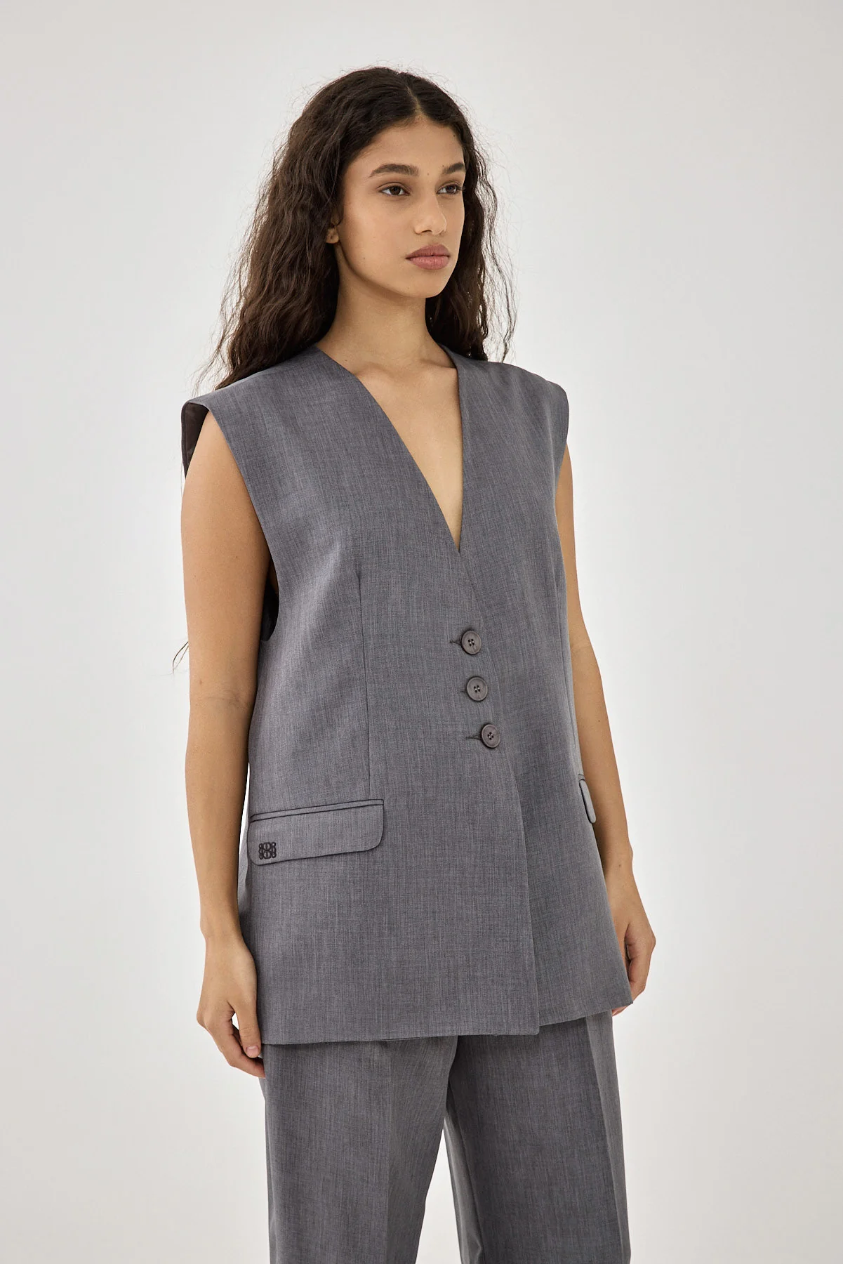 Oversized Tailored Daddy Vest - Image 6
