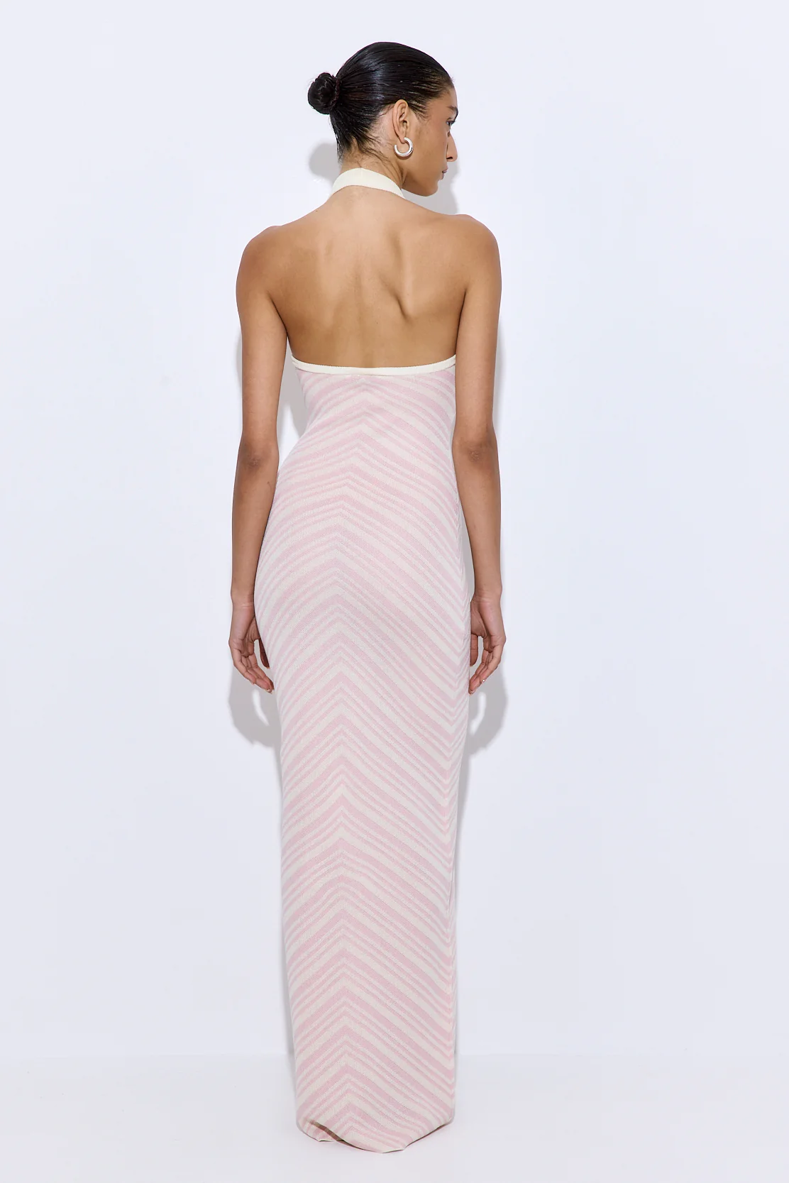 Pattern Knitted Halter Neck Dress - Image 5