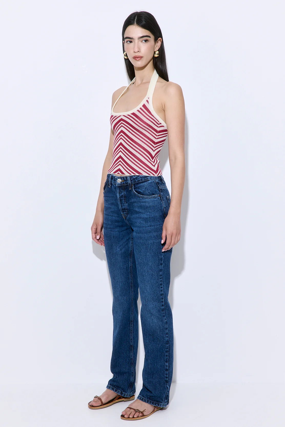 Pattern Knitted Halter Neck Top - Image 5