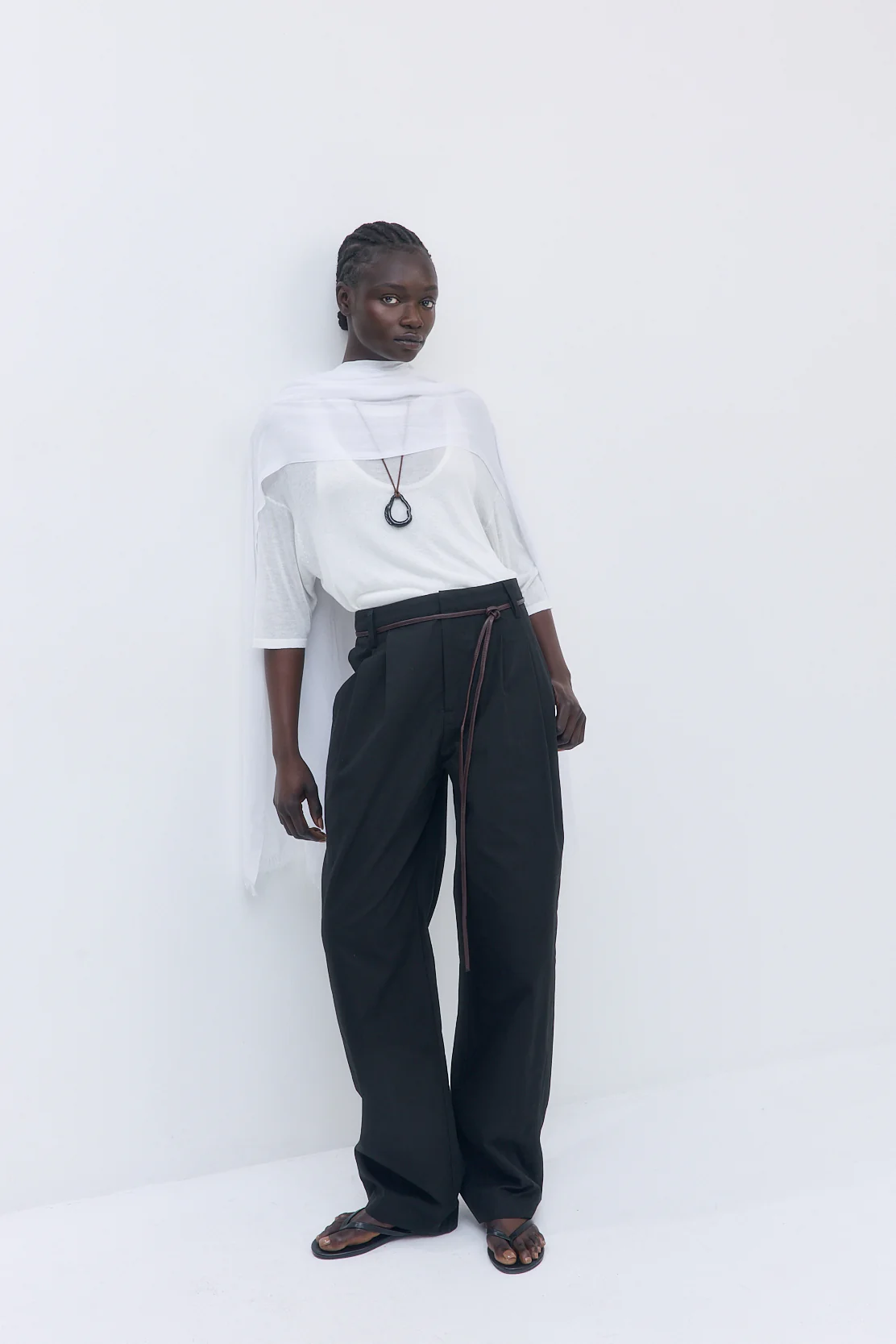 Pleated Barrel Pants - Image 3