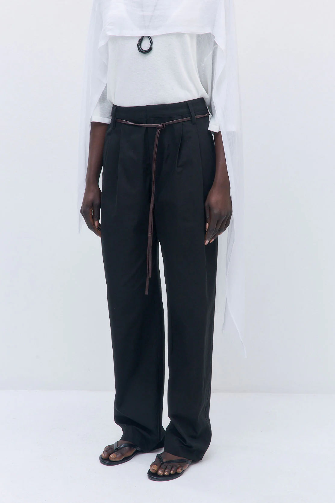 Pleated Barrel Pants - Image 4