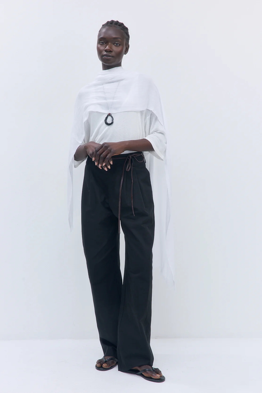 Pleated Barrel Pants - Image 7