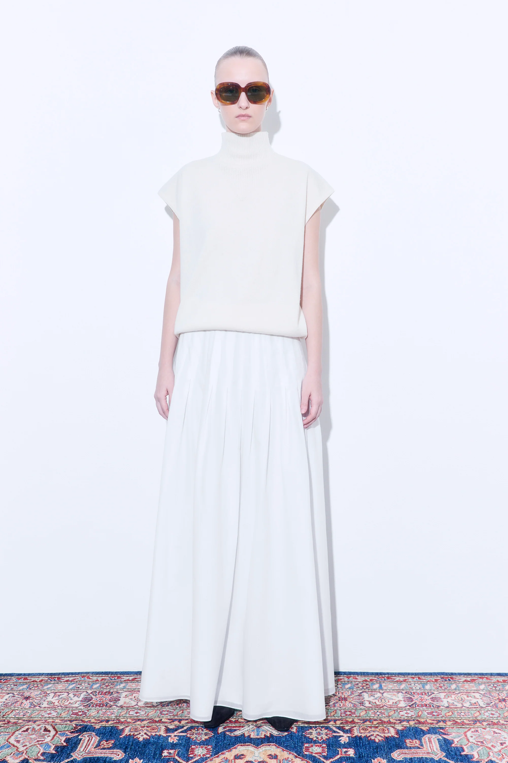 Pleated Maxi Skirt