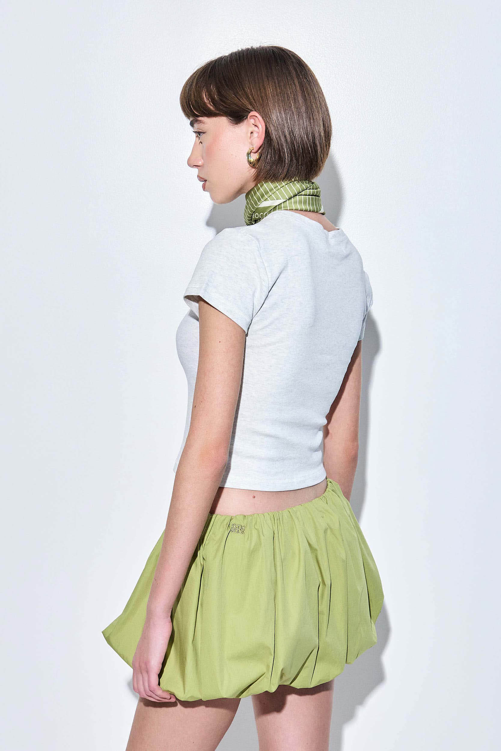 Poplin Bubble Mini Skirt - Image 6