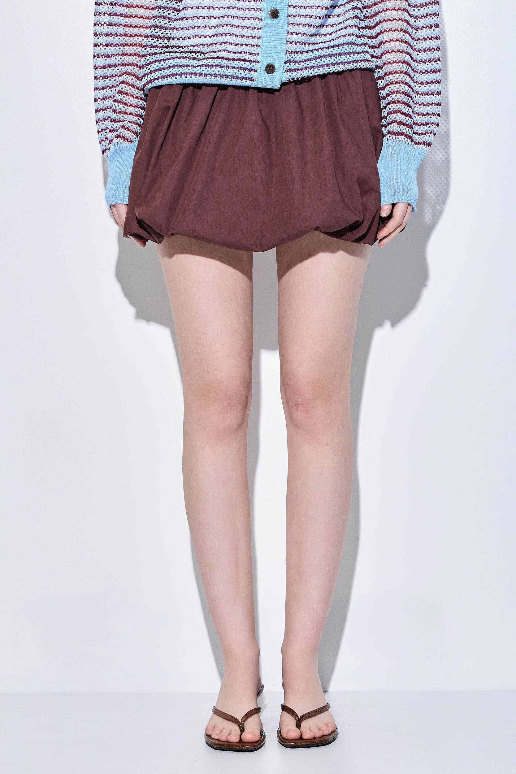 Poplin Bubble Mini Skirt - Image 2
