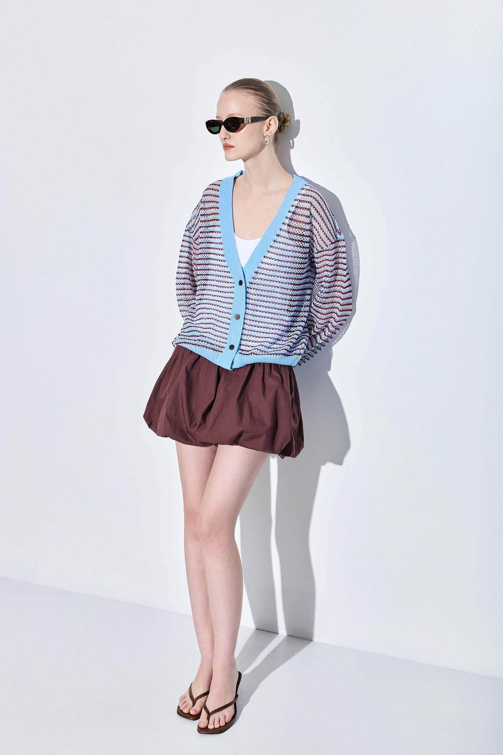 Poplin Bubble Mini Skirt - Image 3