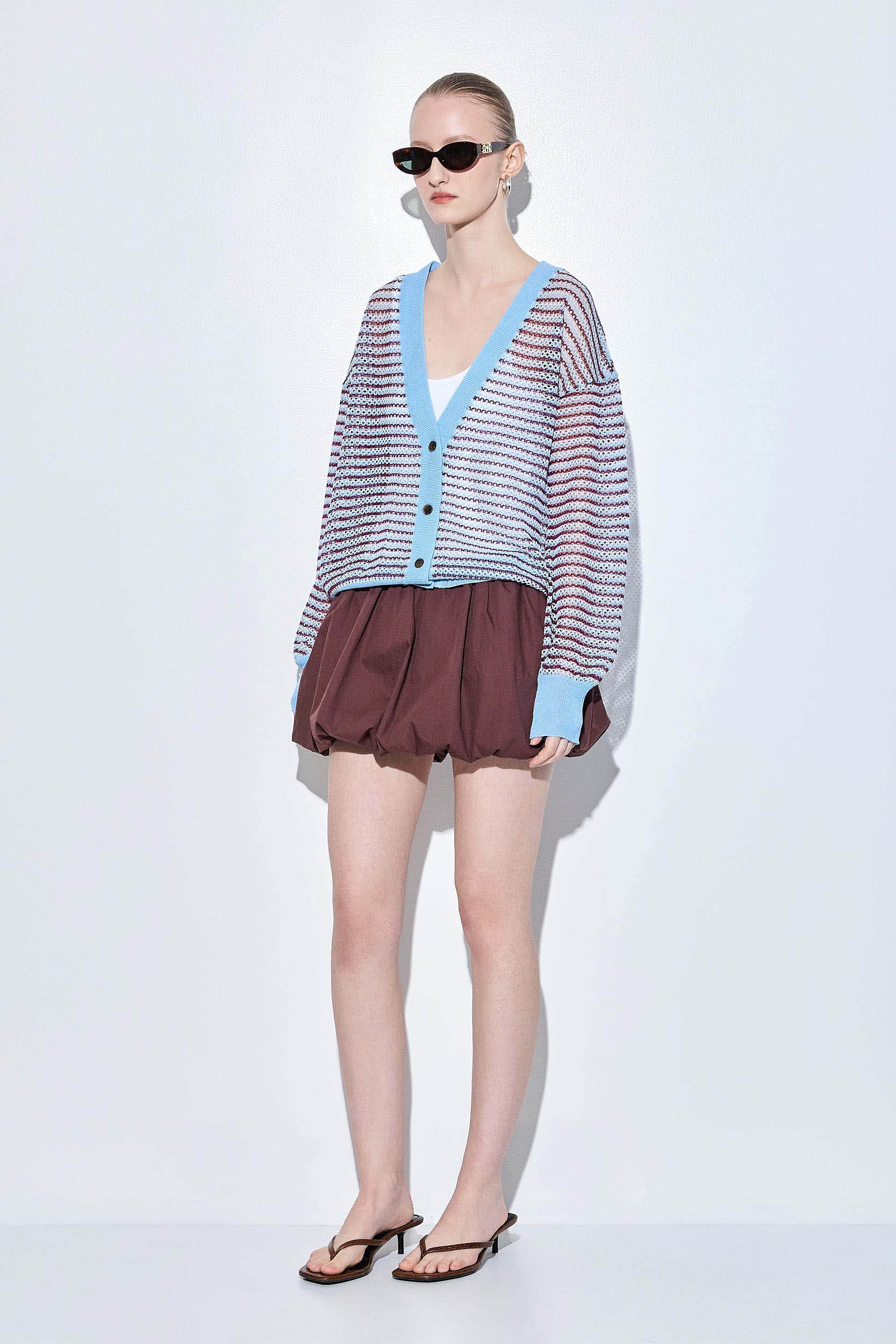 Poplin Bubble Mini Skirt - Image 4