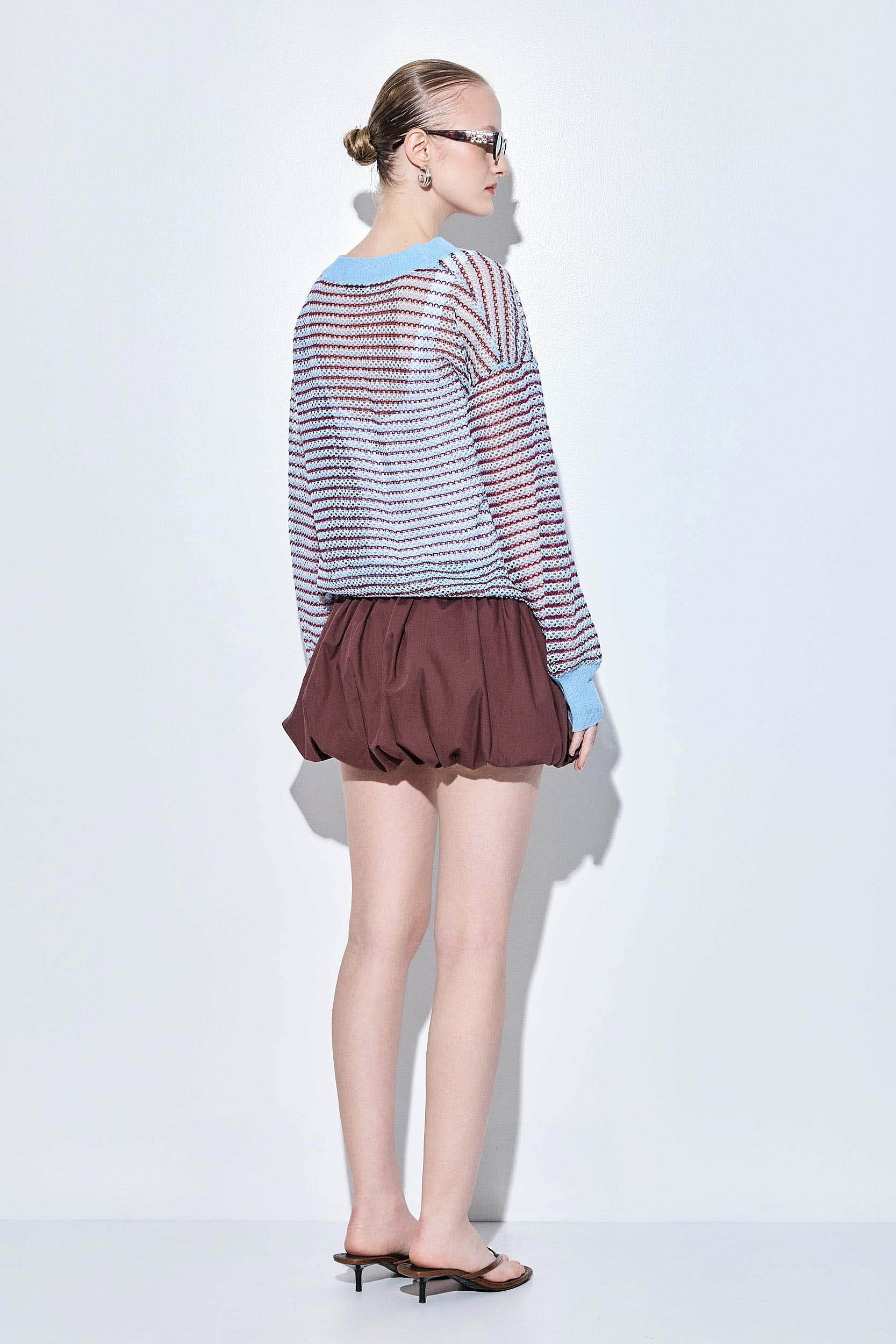 Poplin Bubble Mini Skirt - Image 5
