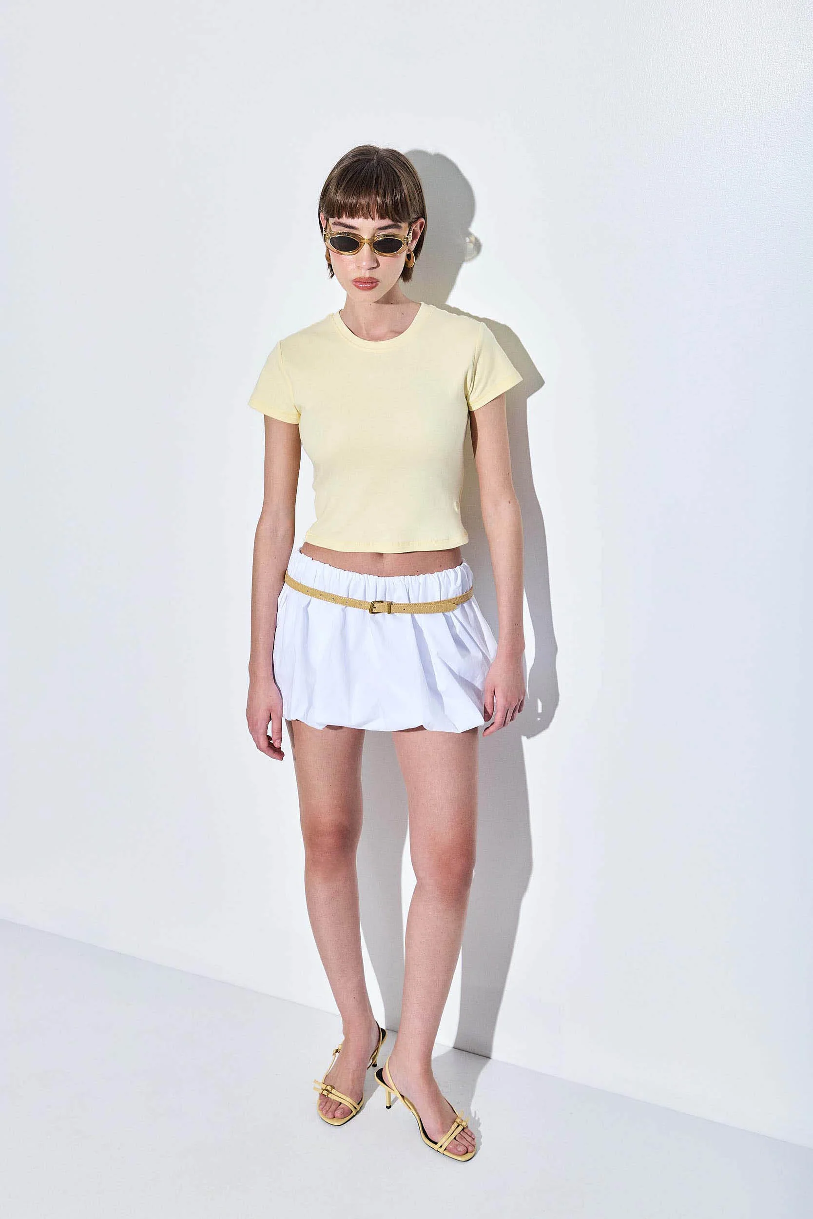 Poplin Bubble Mini Skirt - Image 3
