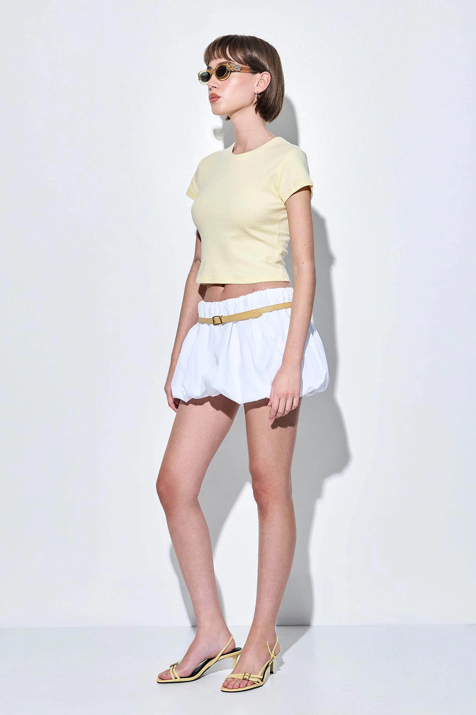Poplin Bubble Mini Skirt - Image 4