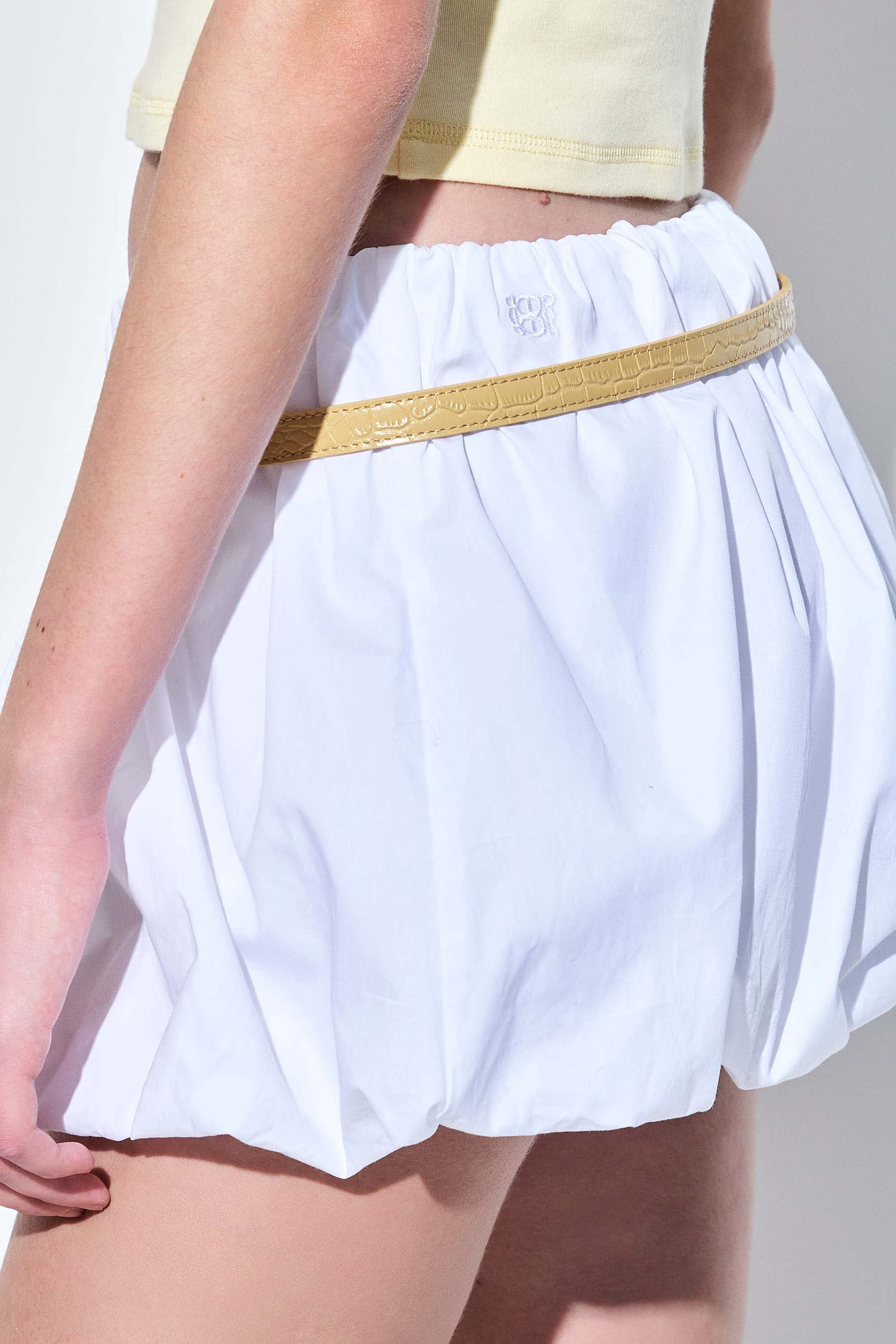 Poplin Bubble Mini Skirt - Image 6