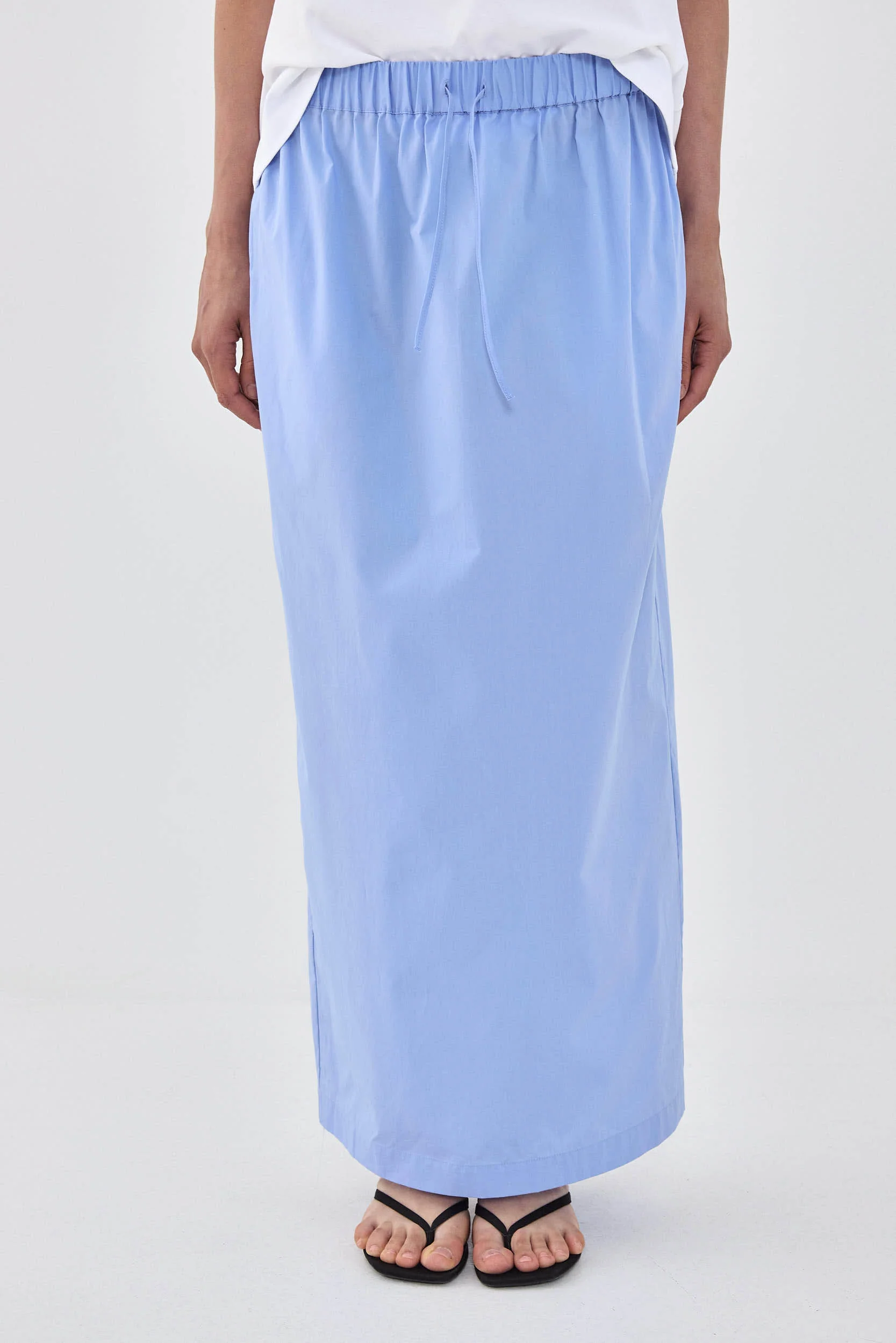 Poplin Gathered Maxi Skirt - Image 2