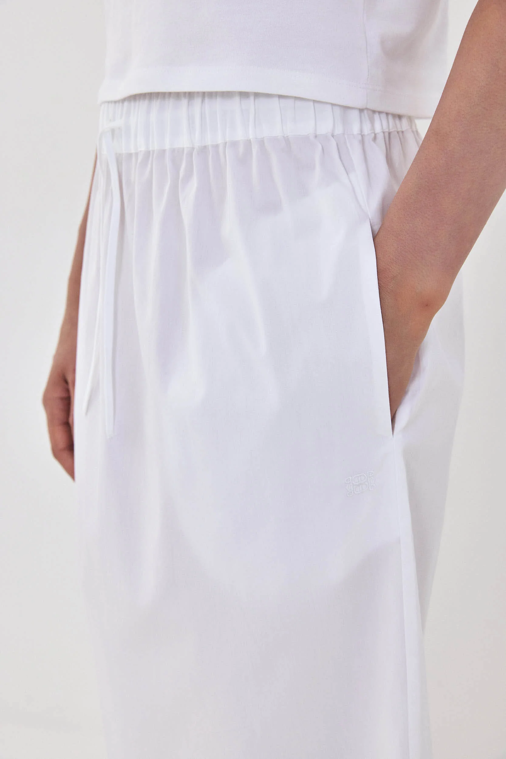 Poplin Gathered Maxi Skirt - Image 6