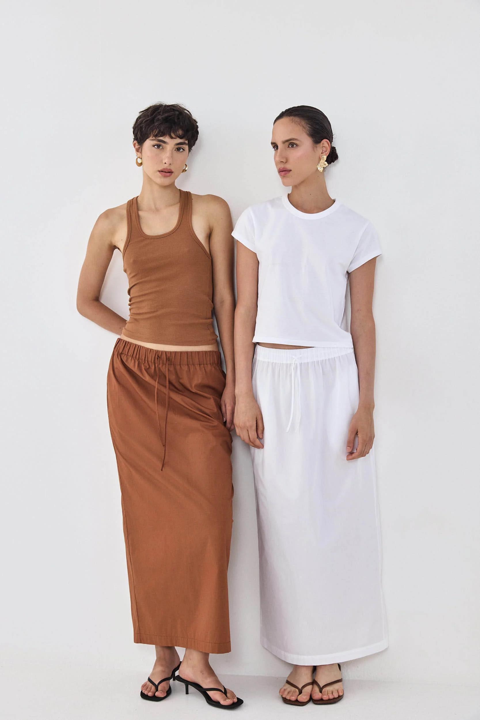 Poplin Gathered Maxi Skirt - Image 8