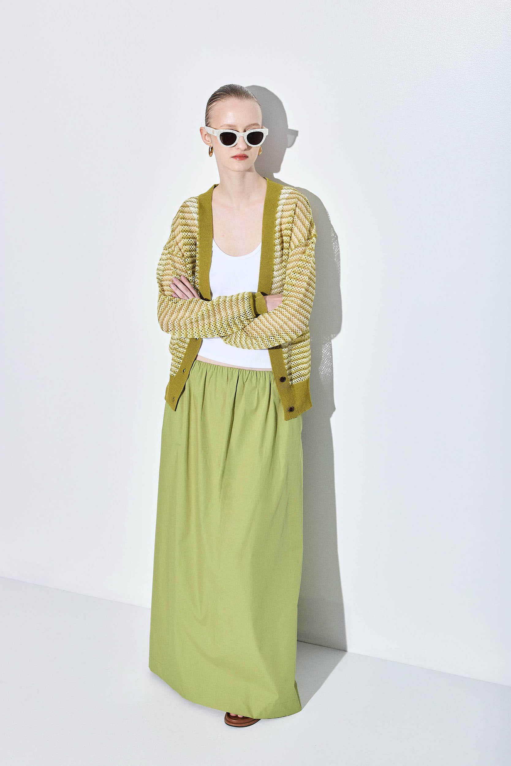 Poplin Volume Maxi Skirt - Image 3