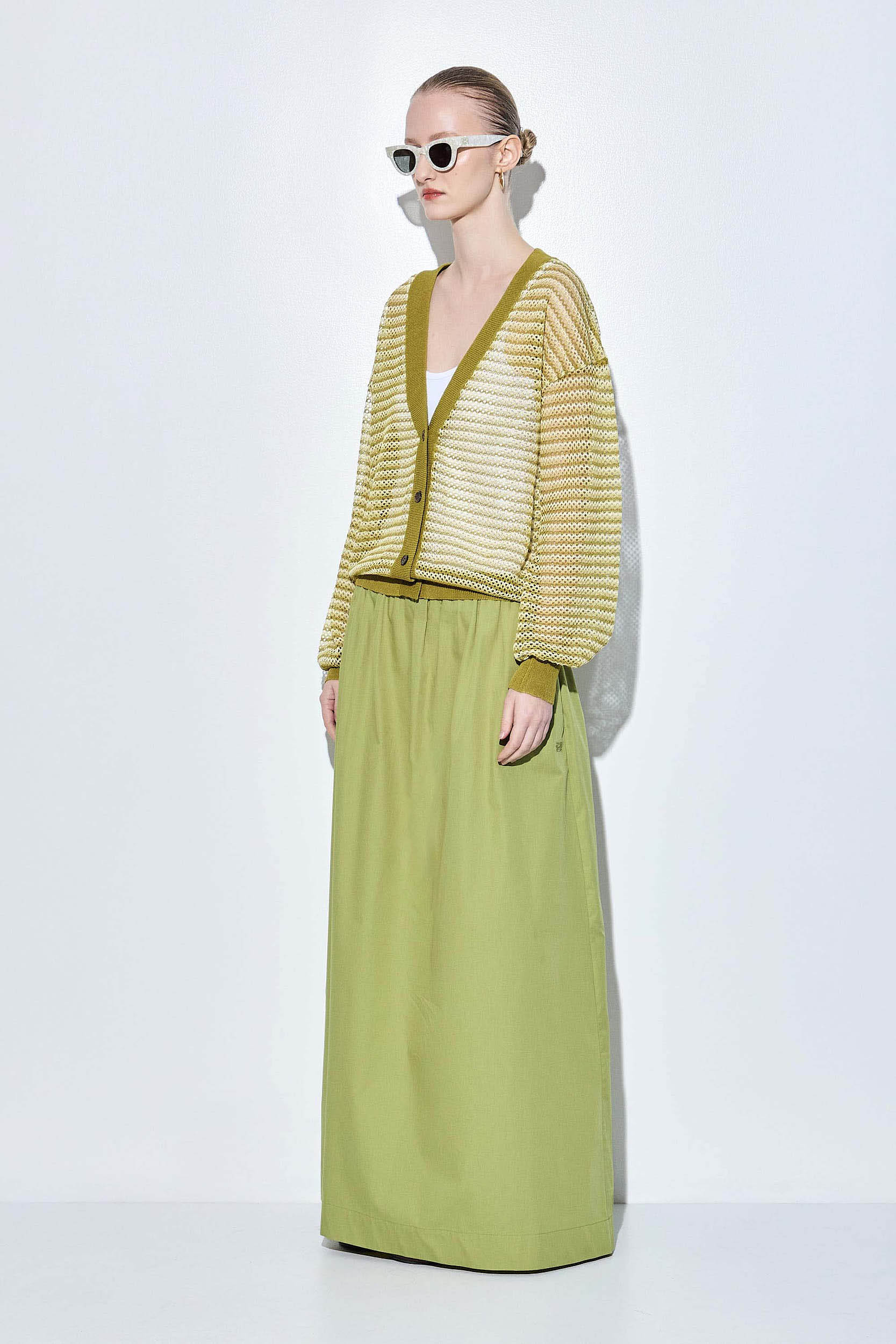 Poplin Volume Maxi Skirt - Image 4