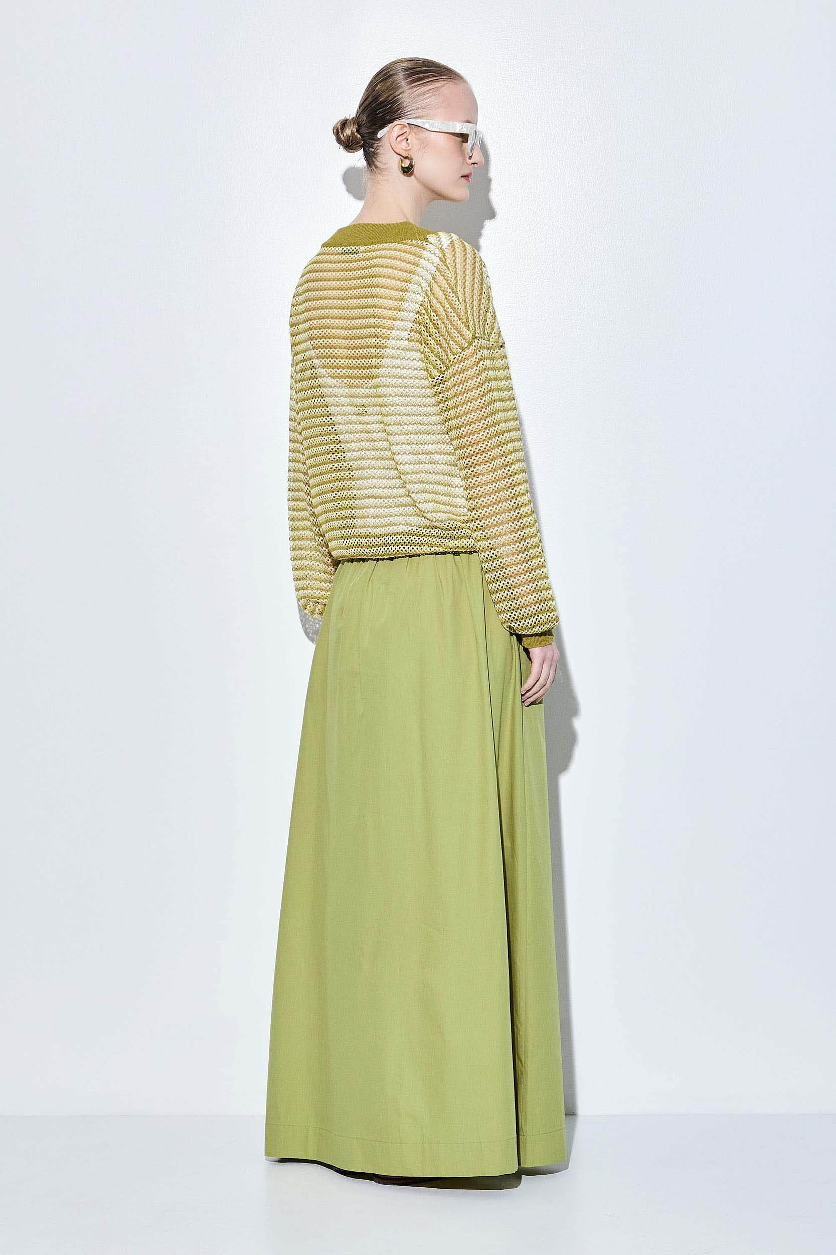 Poplin Volume Maxi Skirt - Image 5