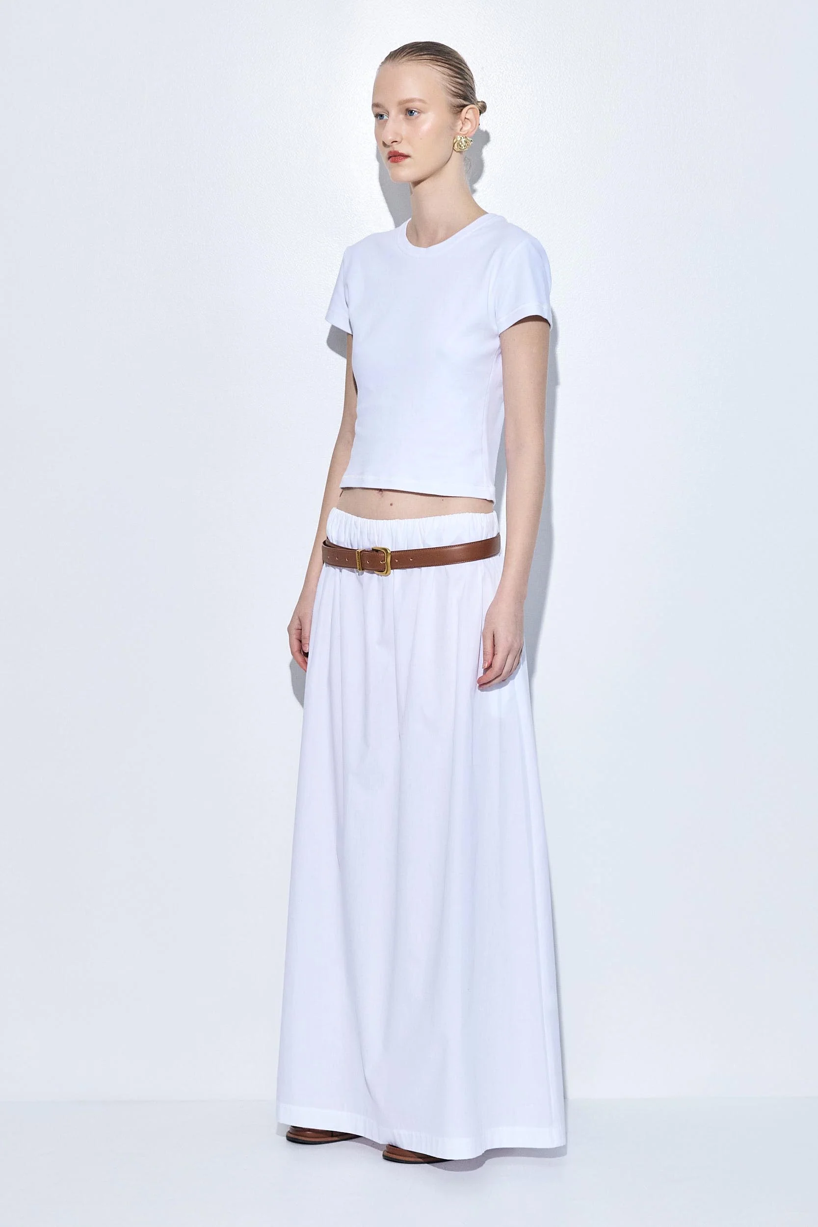Poplin Volume Maxi Skirt - Image 4