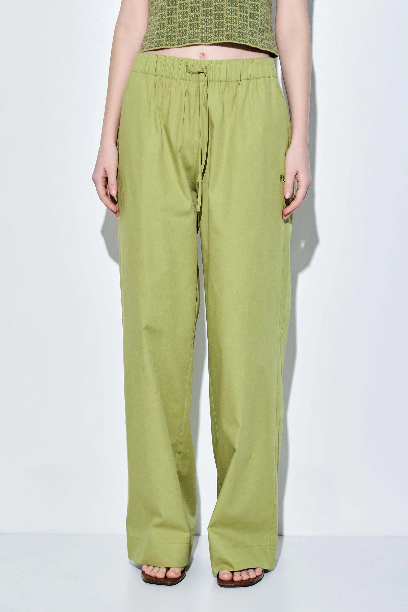 Poplin Wide Leg Pants - Image 2