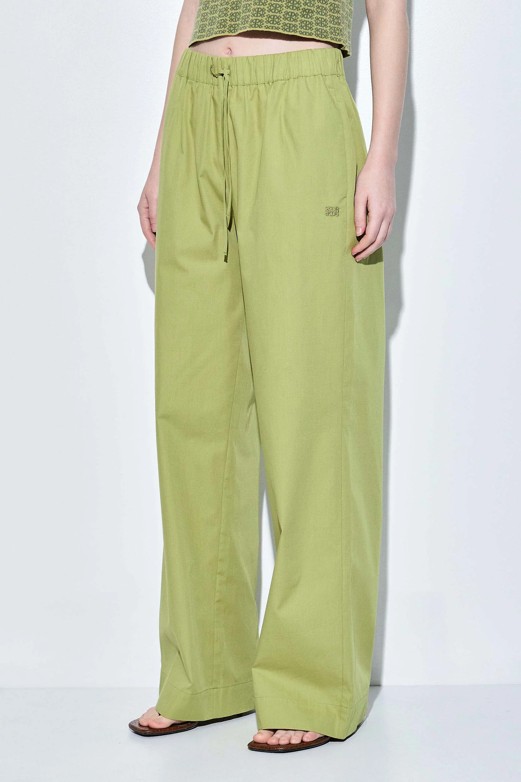 Poplin Wide Leg Pants - Image 4