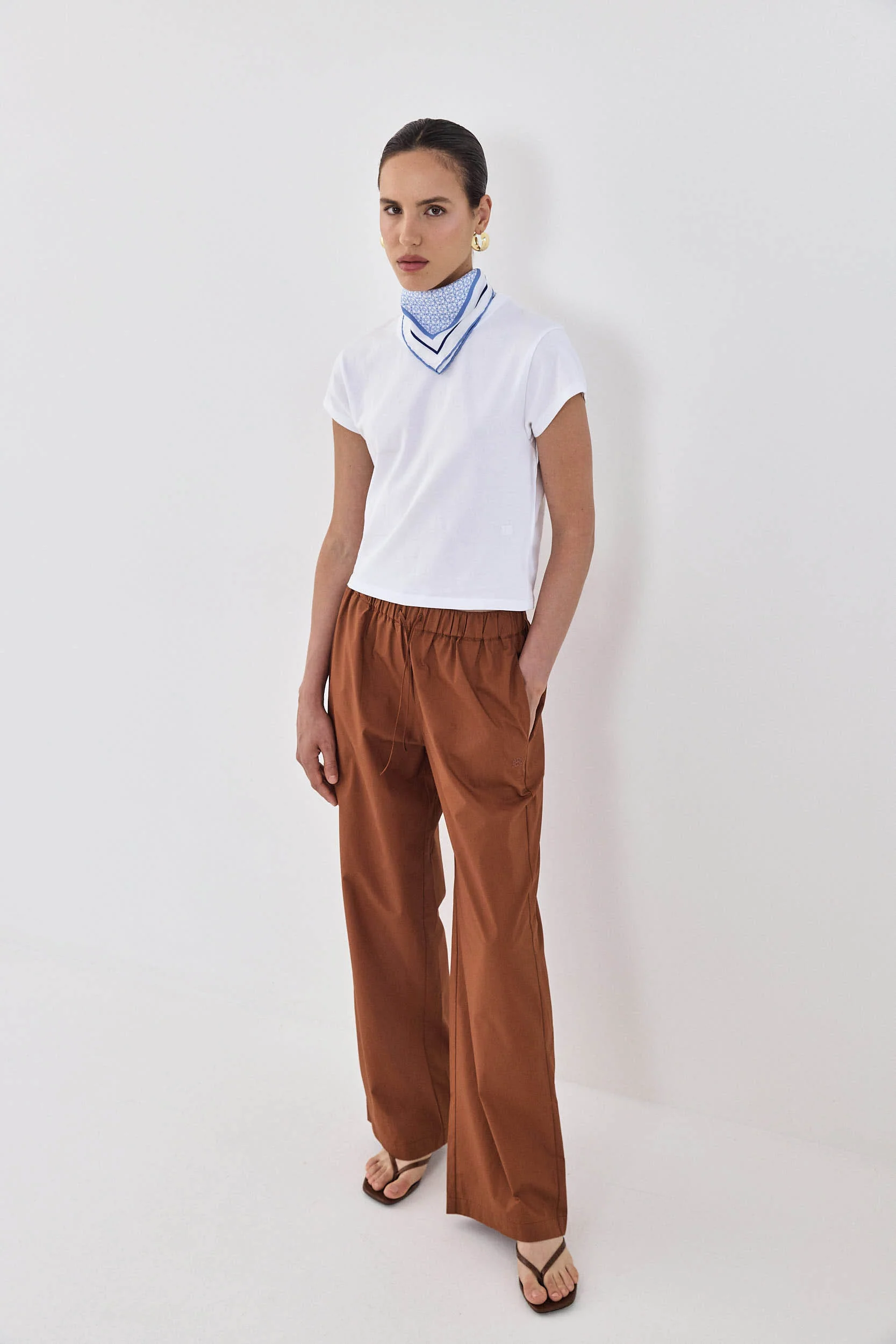 Poplin Wide Leg Pants - Image 3