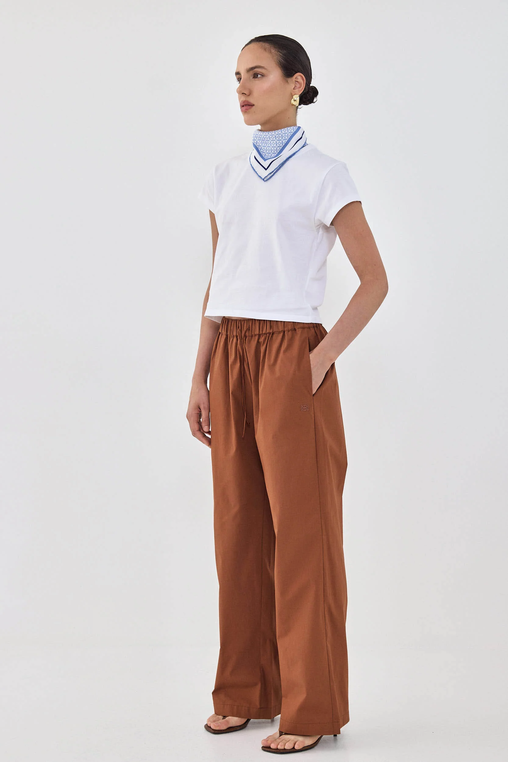 Poplin Wide Leg Pants - Image 4