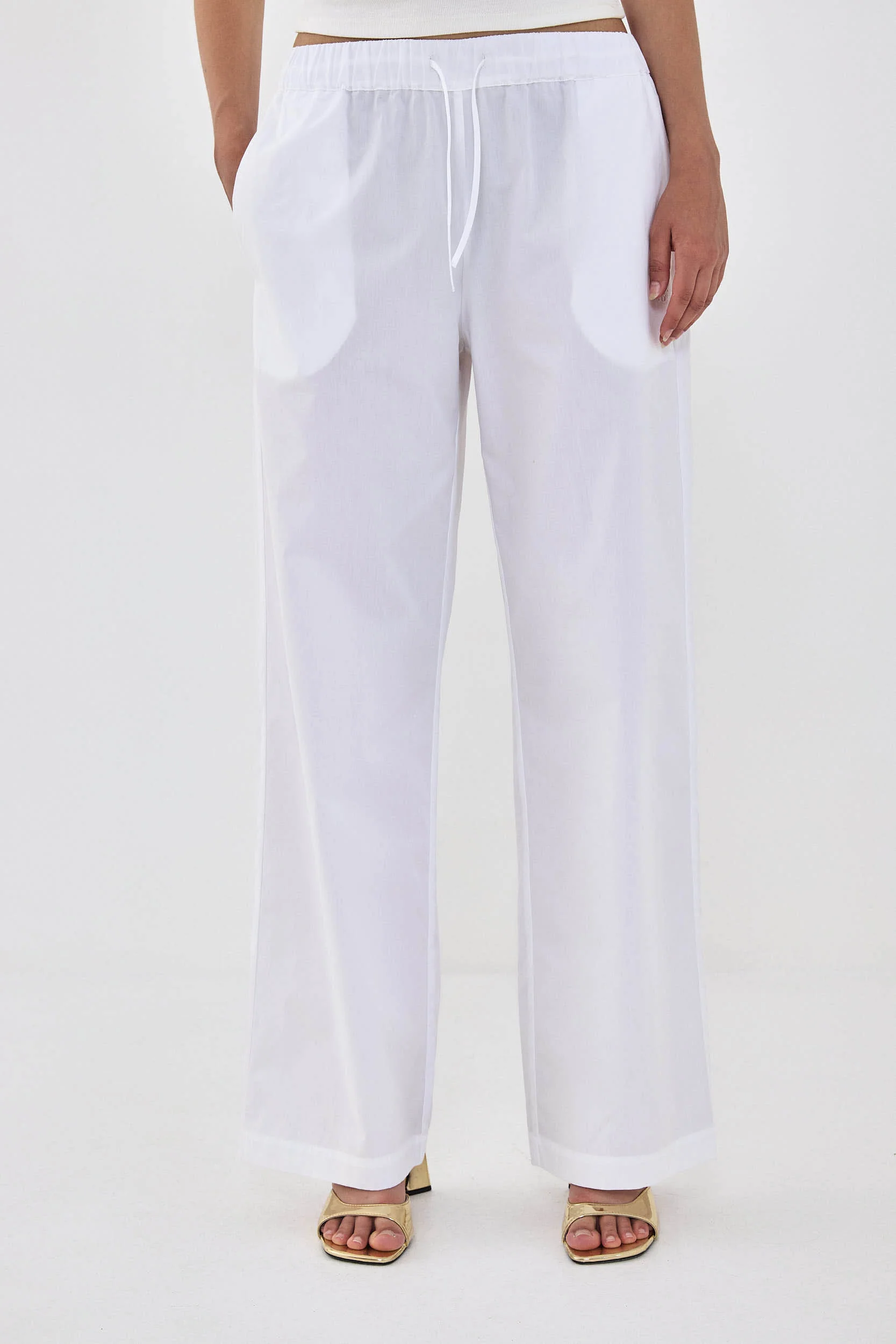 Poplin Wide Leg Pants - Image 2