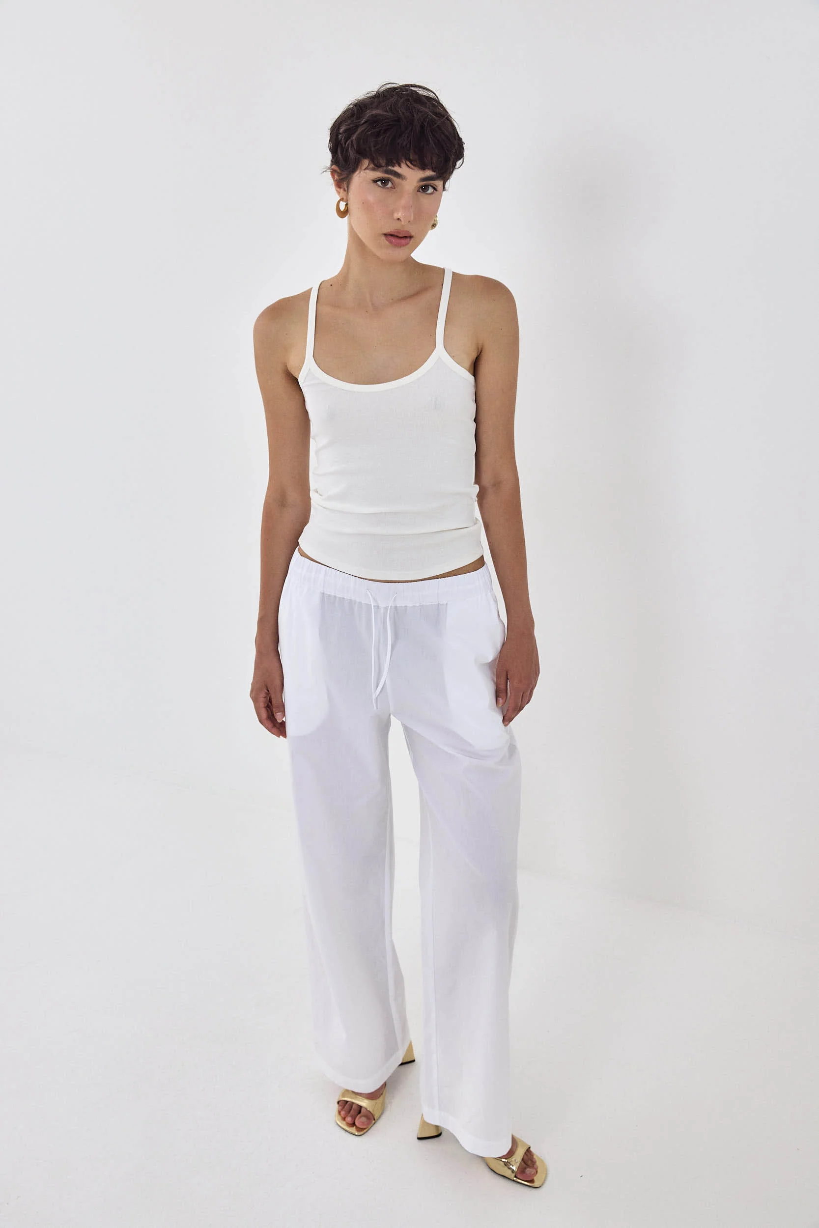 Poplin Wide Leg Pants - Image 3
