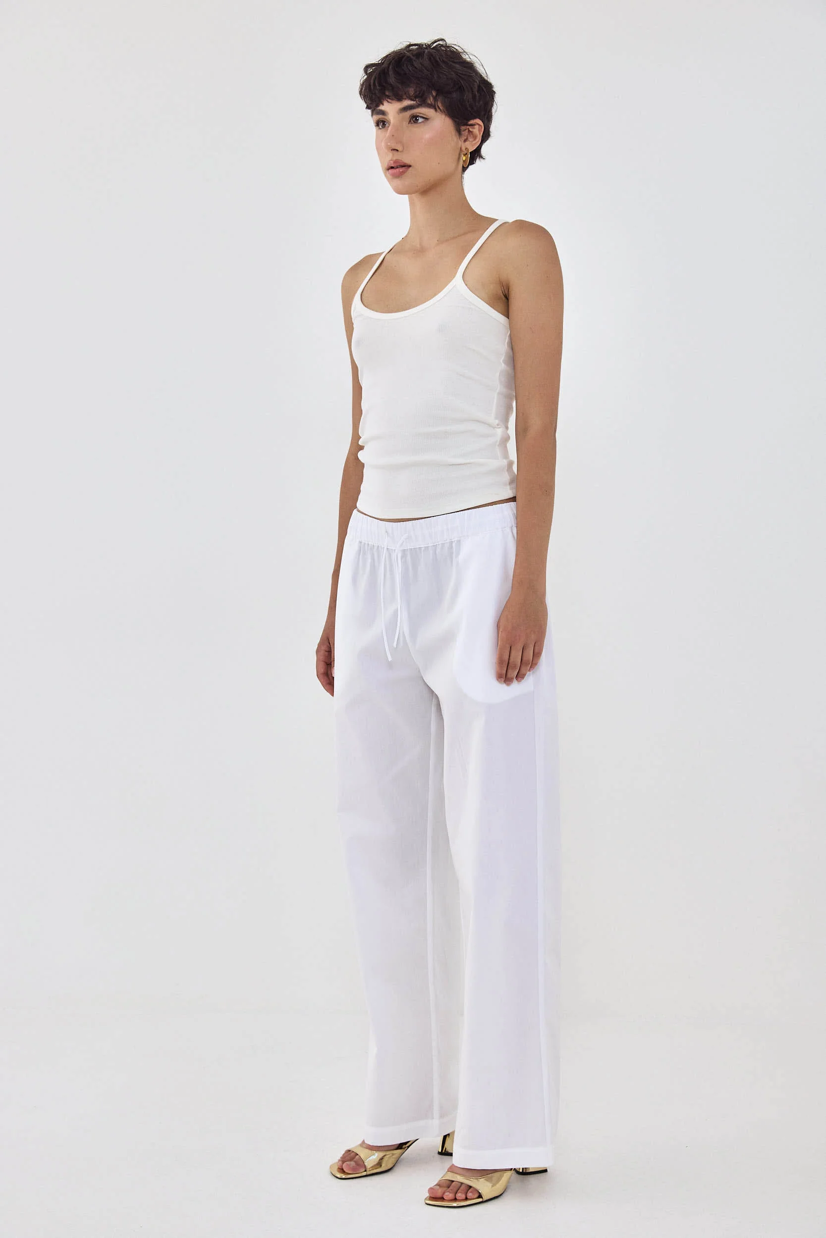 Poplin Wide Leg Pants - Image 4