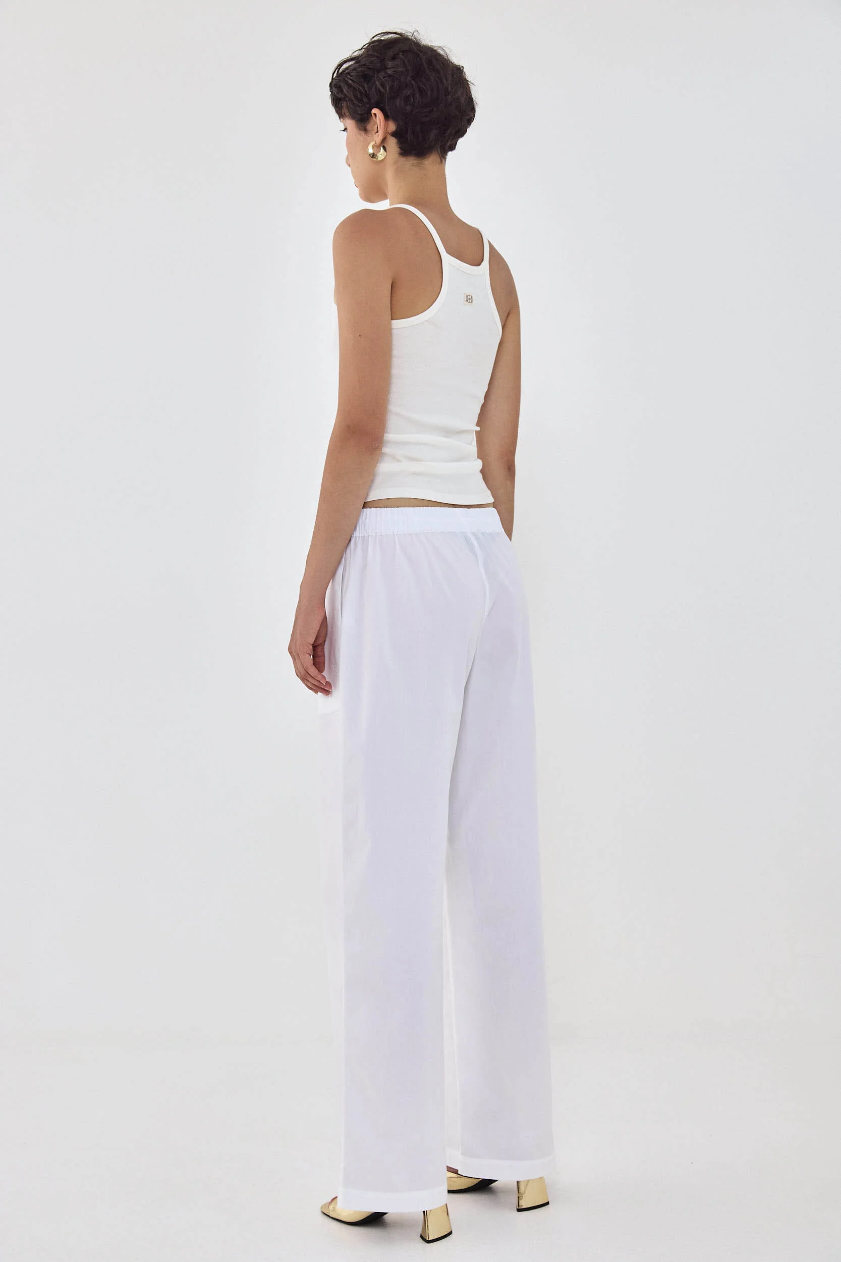 Poplin Wide Leg Pants - Image 5