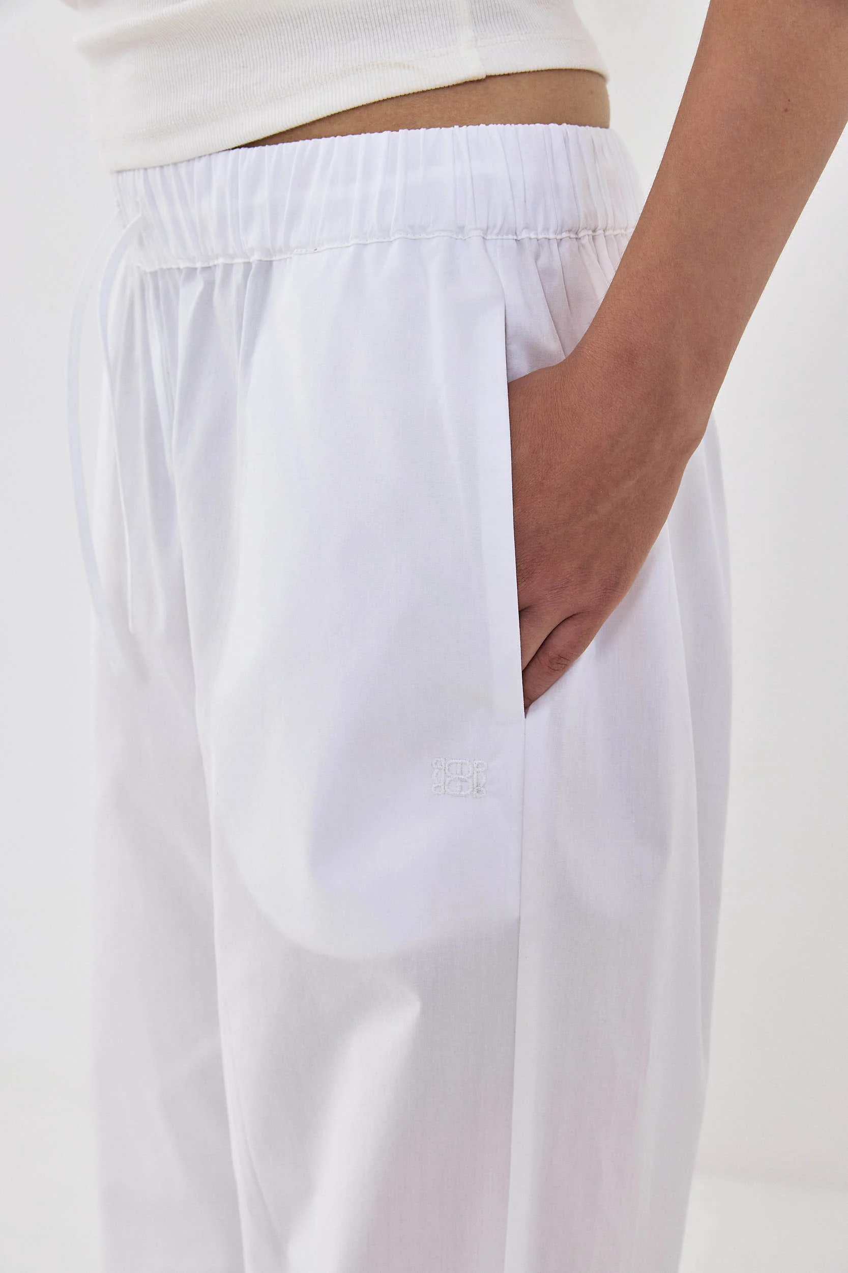 Poplin Wide Leg Pants - Image 7