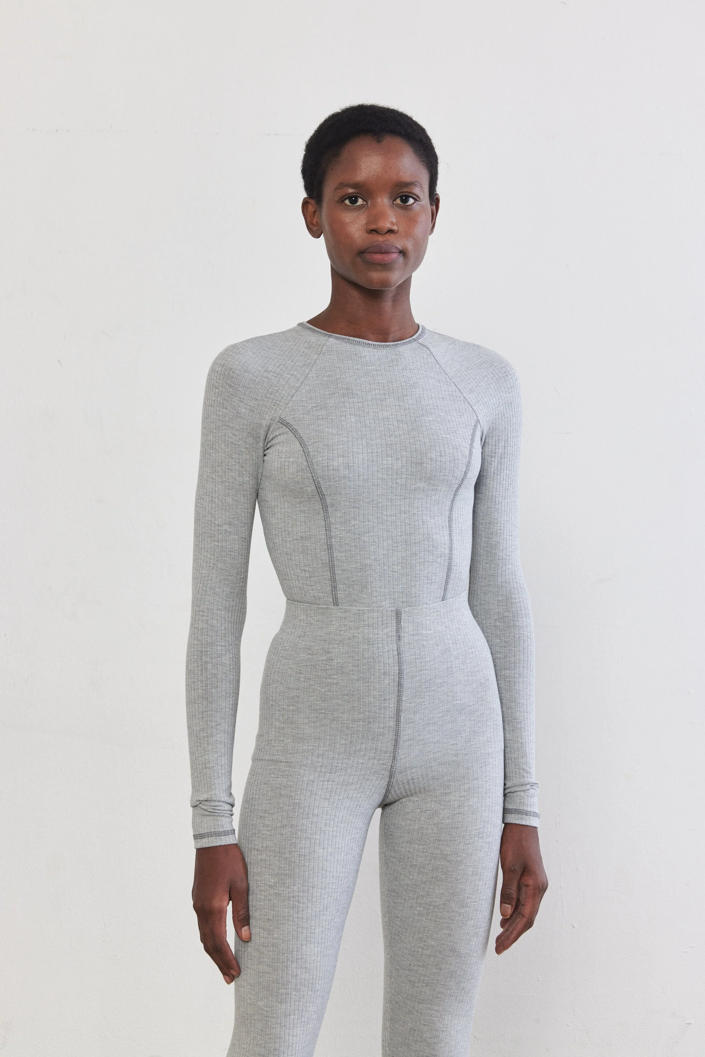 Princess Cut Flat-Lock Ribbed Top