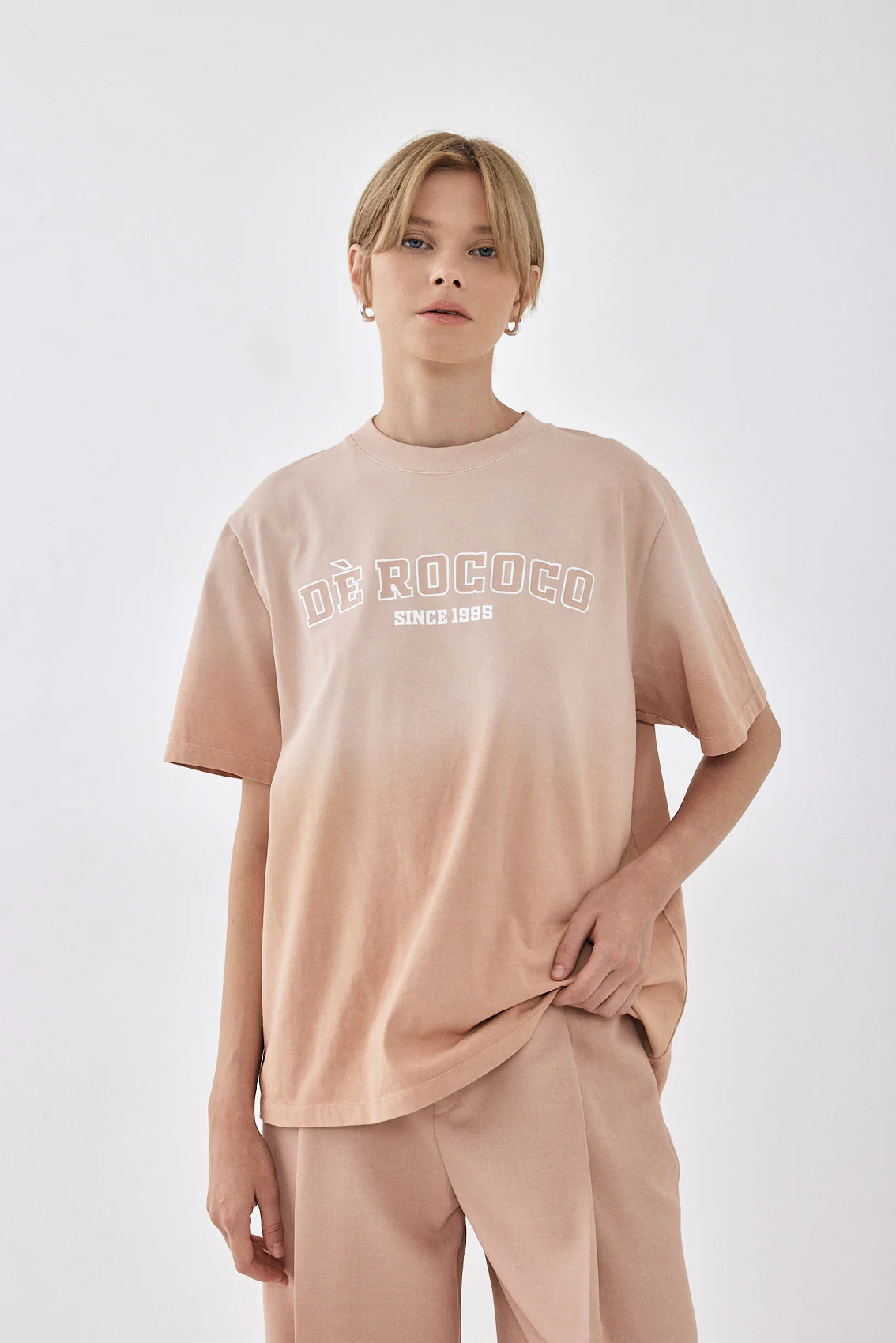 Gradient Printed Oversized T Shirt