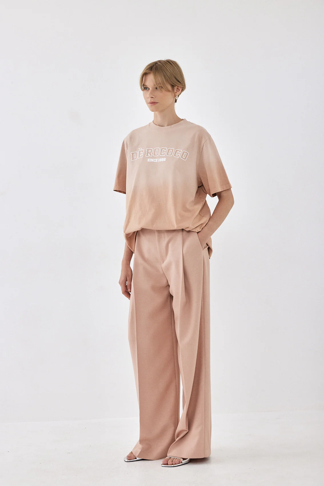 Gradient Printed Oversized T Shirt - Image 4