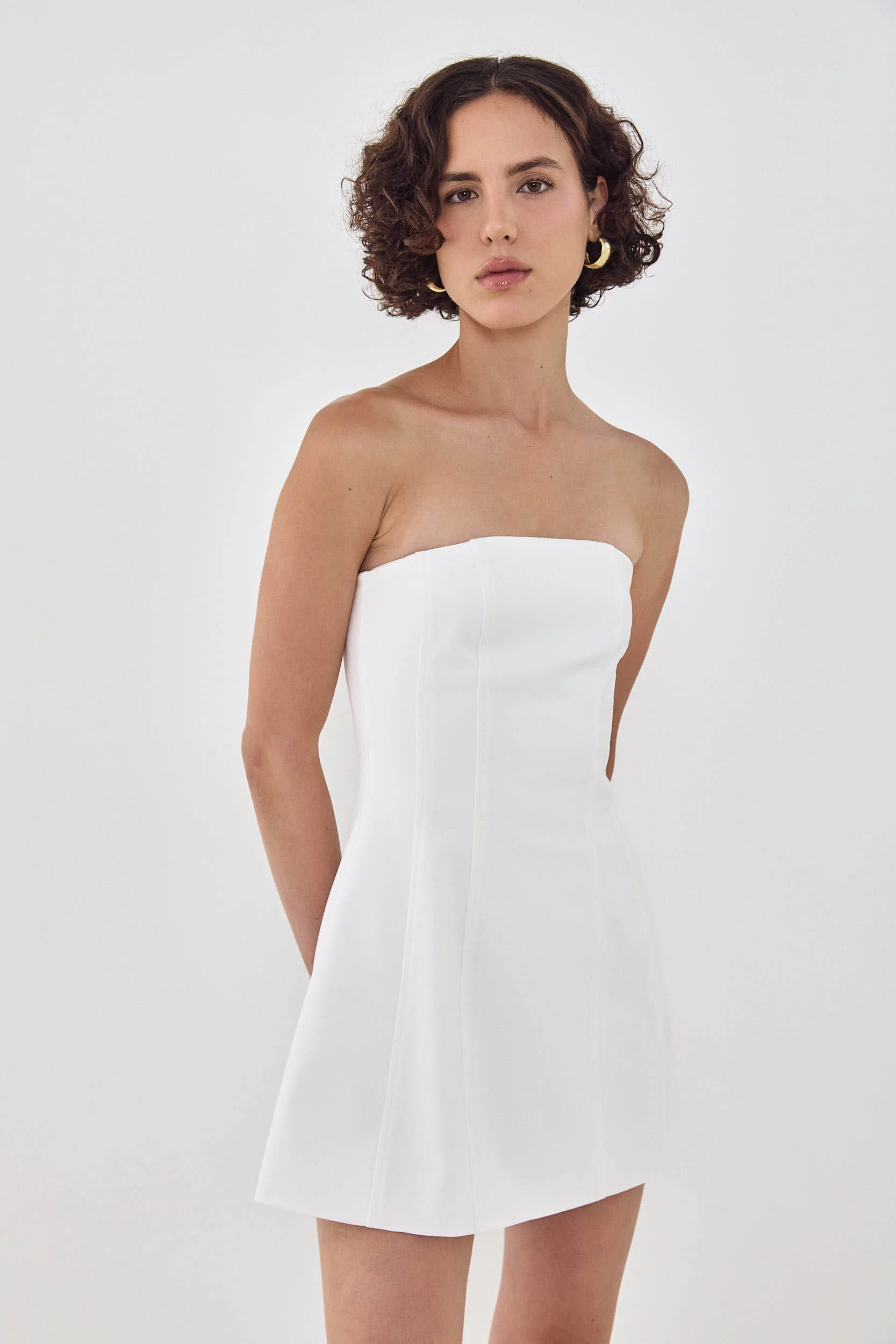 Volume Strapless Mini Dress - Image 6