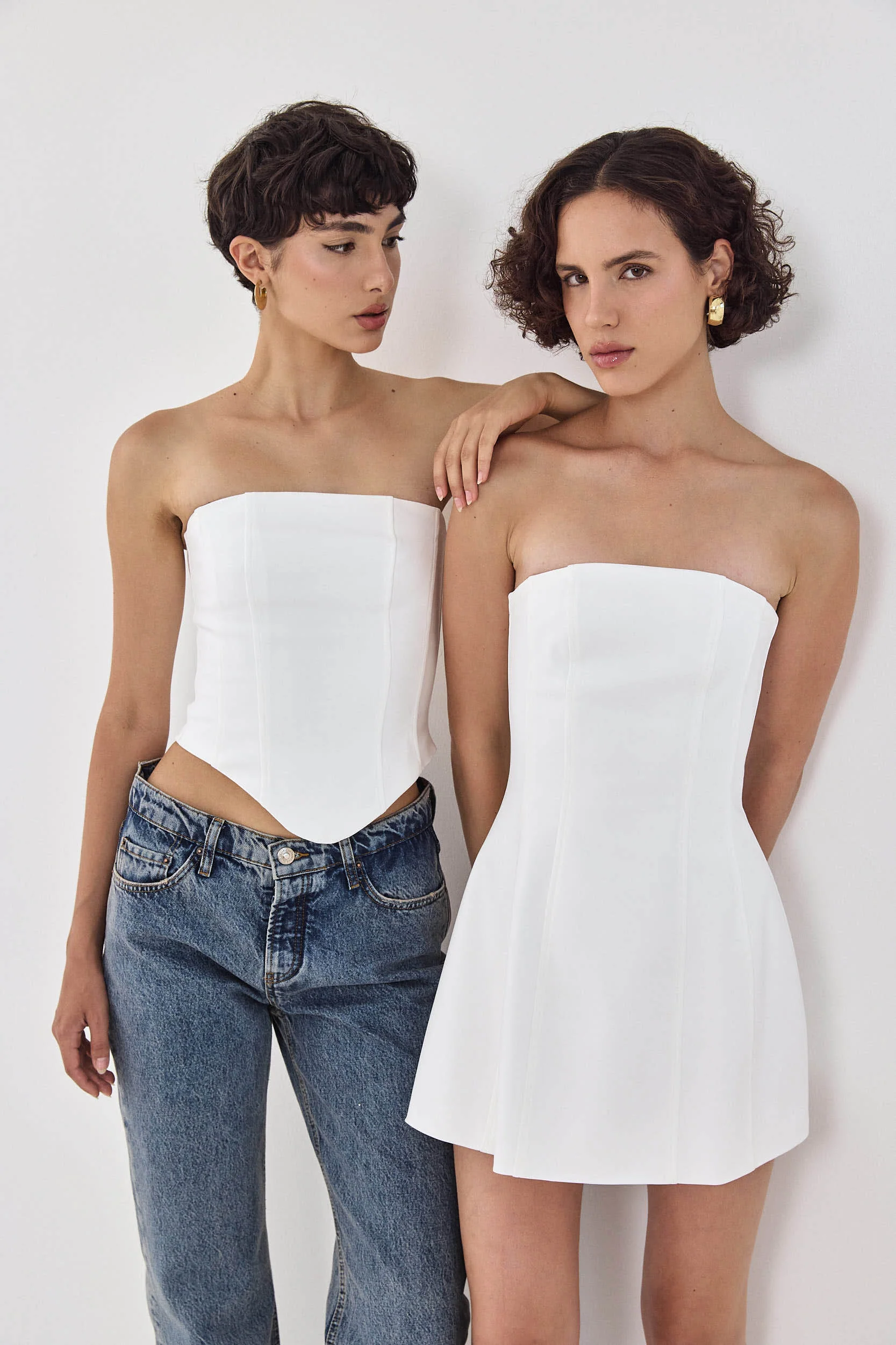 Volume Strapless Mini Dress - Image 8