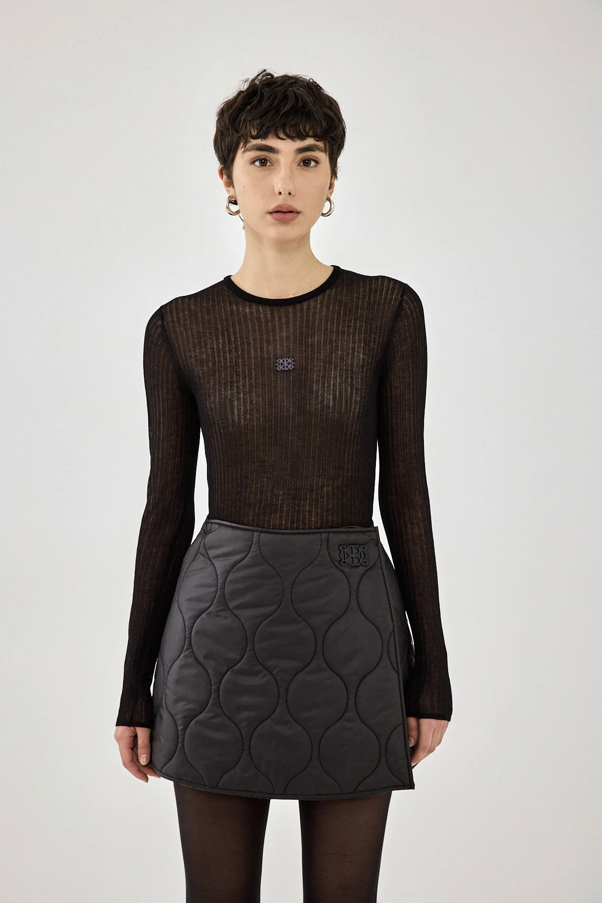 Quilted Mini Skirt - Image 2