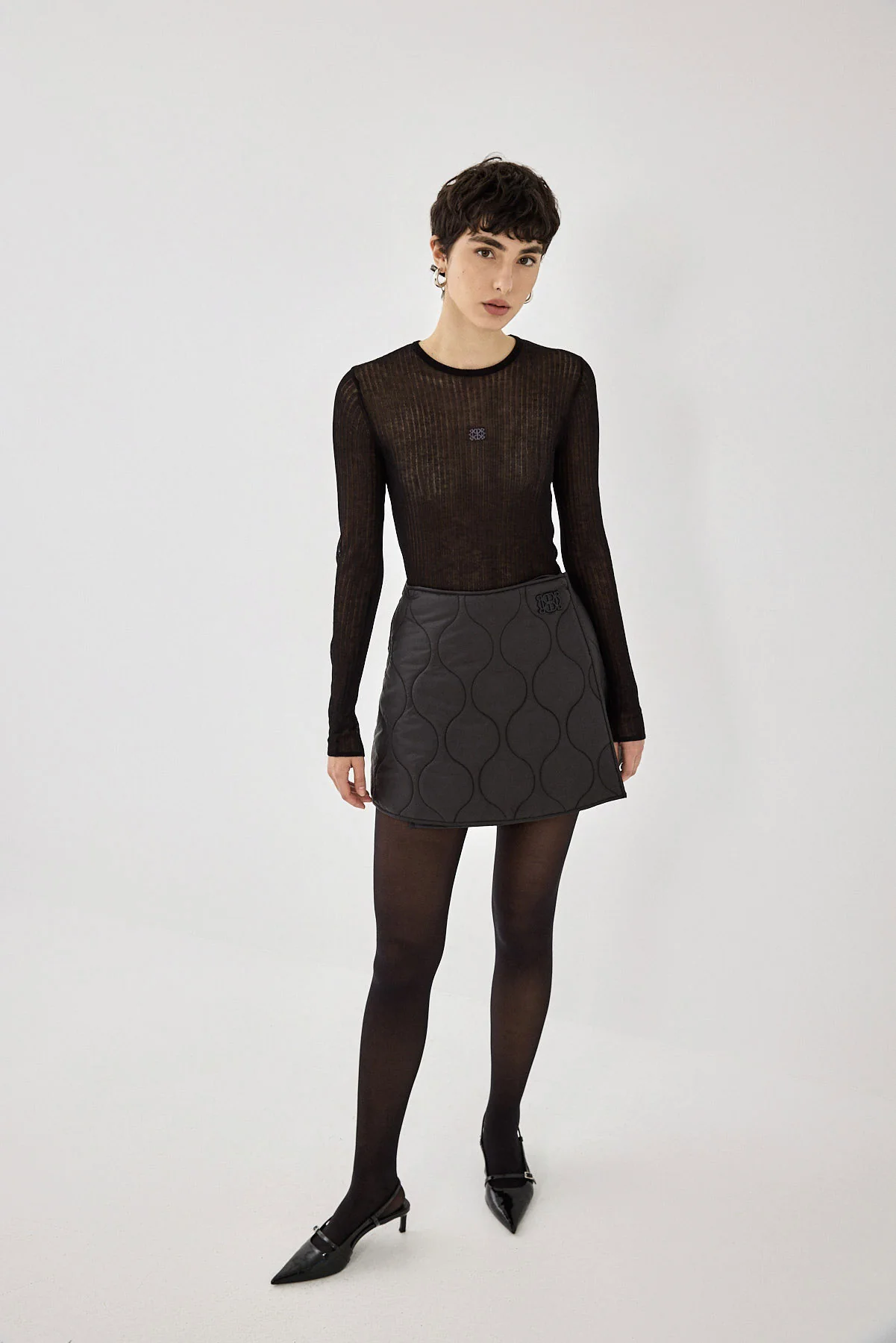 Quilted Mini Skirt - Image 3