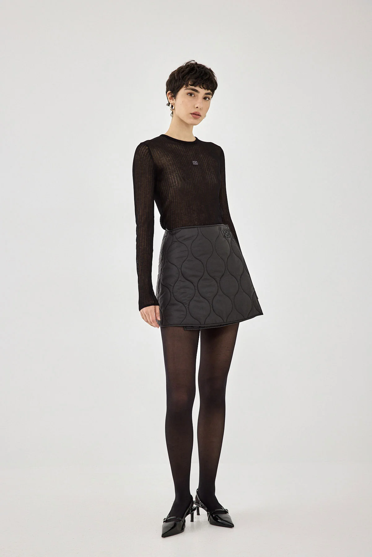 Quilted Mini Skirt - Image 4