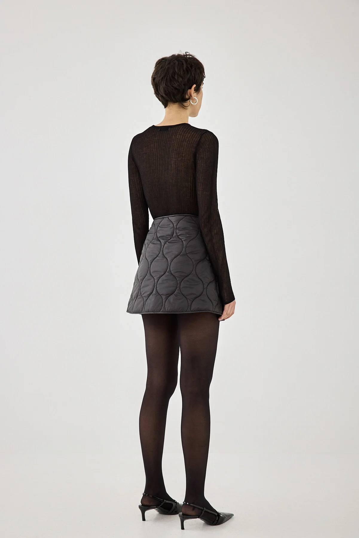 Quilted Mini Skirt - Image 5