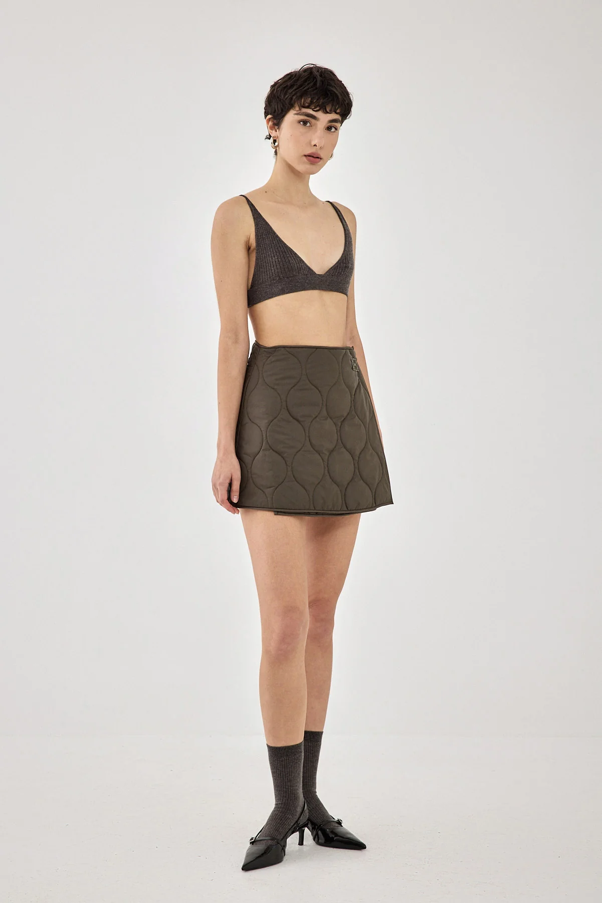 Quilted Mini Skirt - Image 4