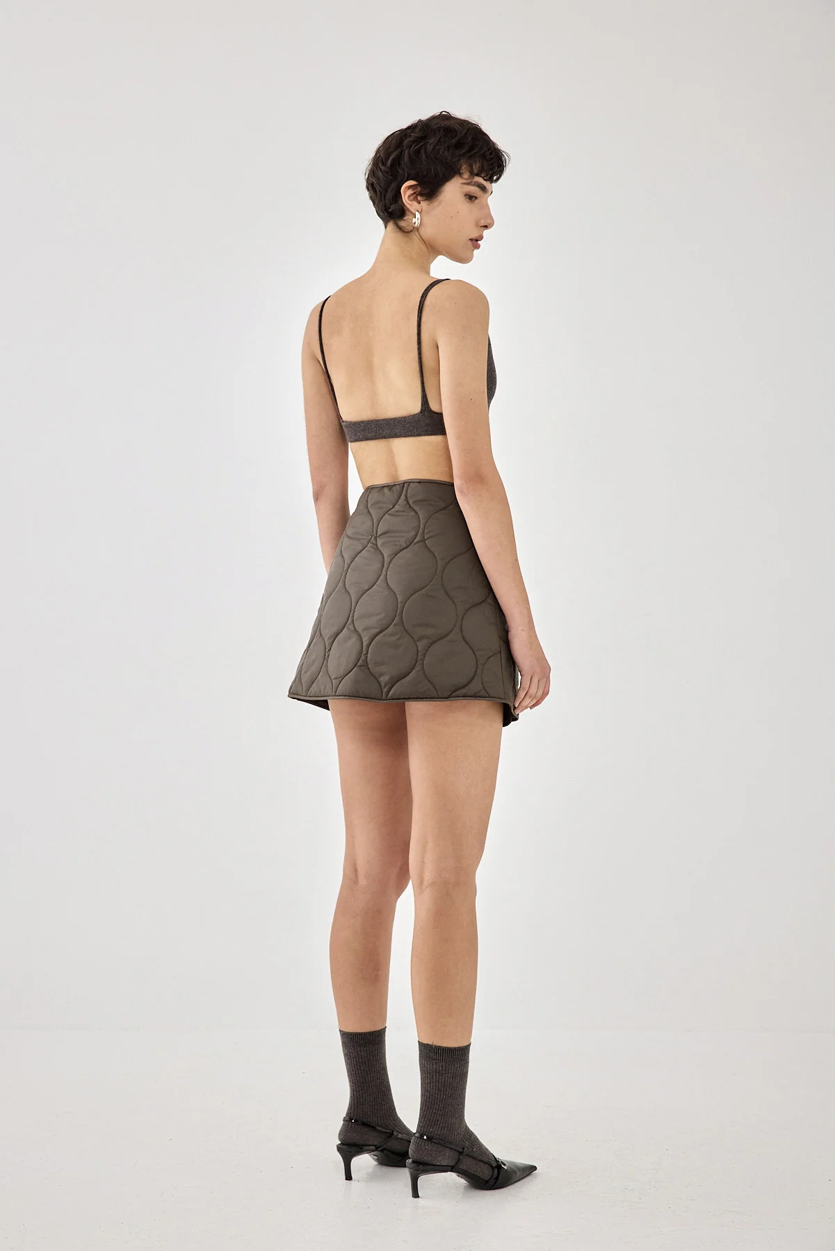 Quilted Mini Skirt - Image 5