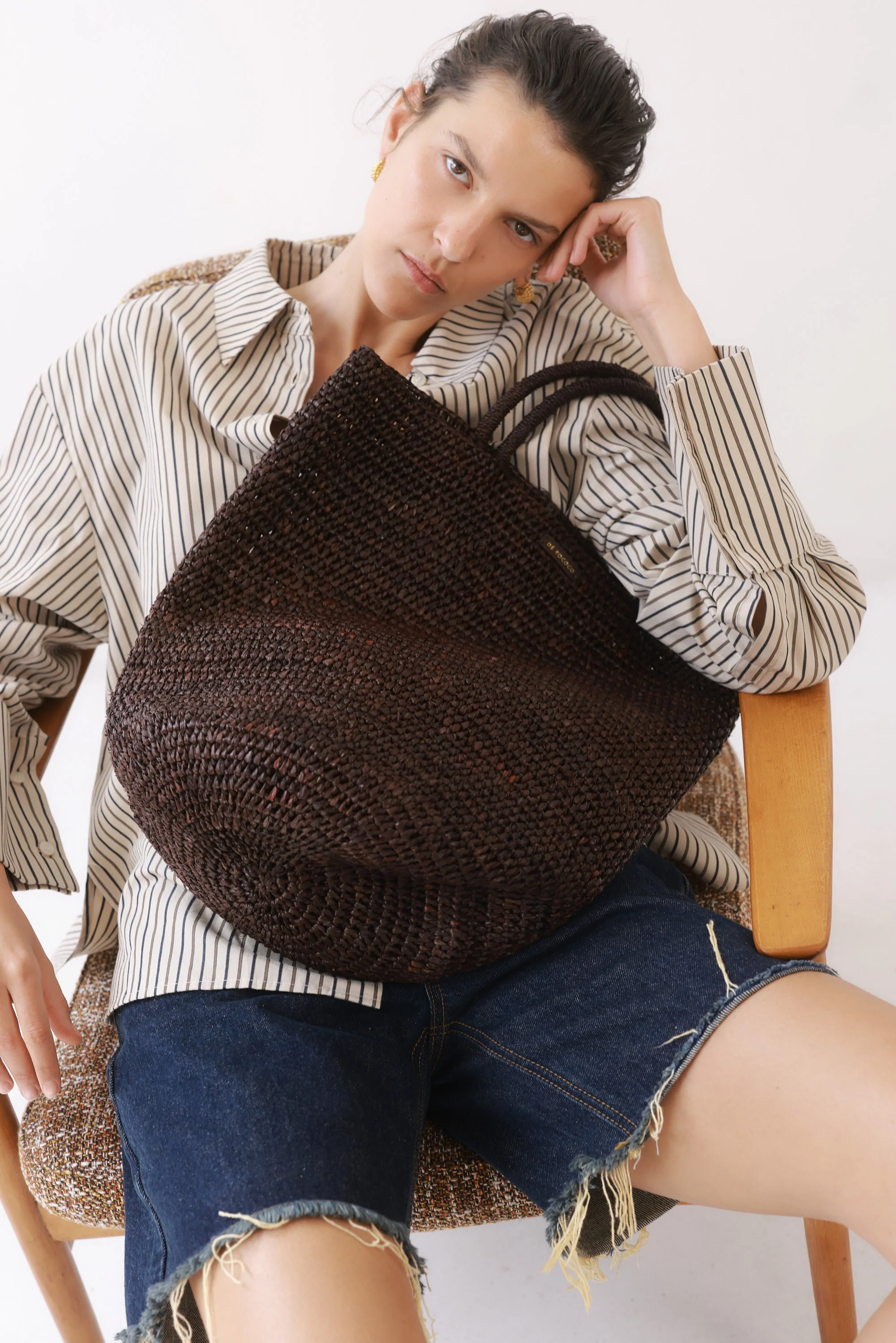Raffia Crochet Bucket Bag - Image 4
